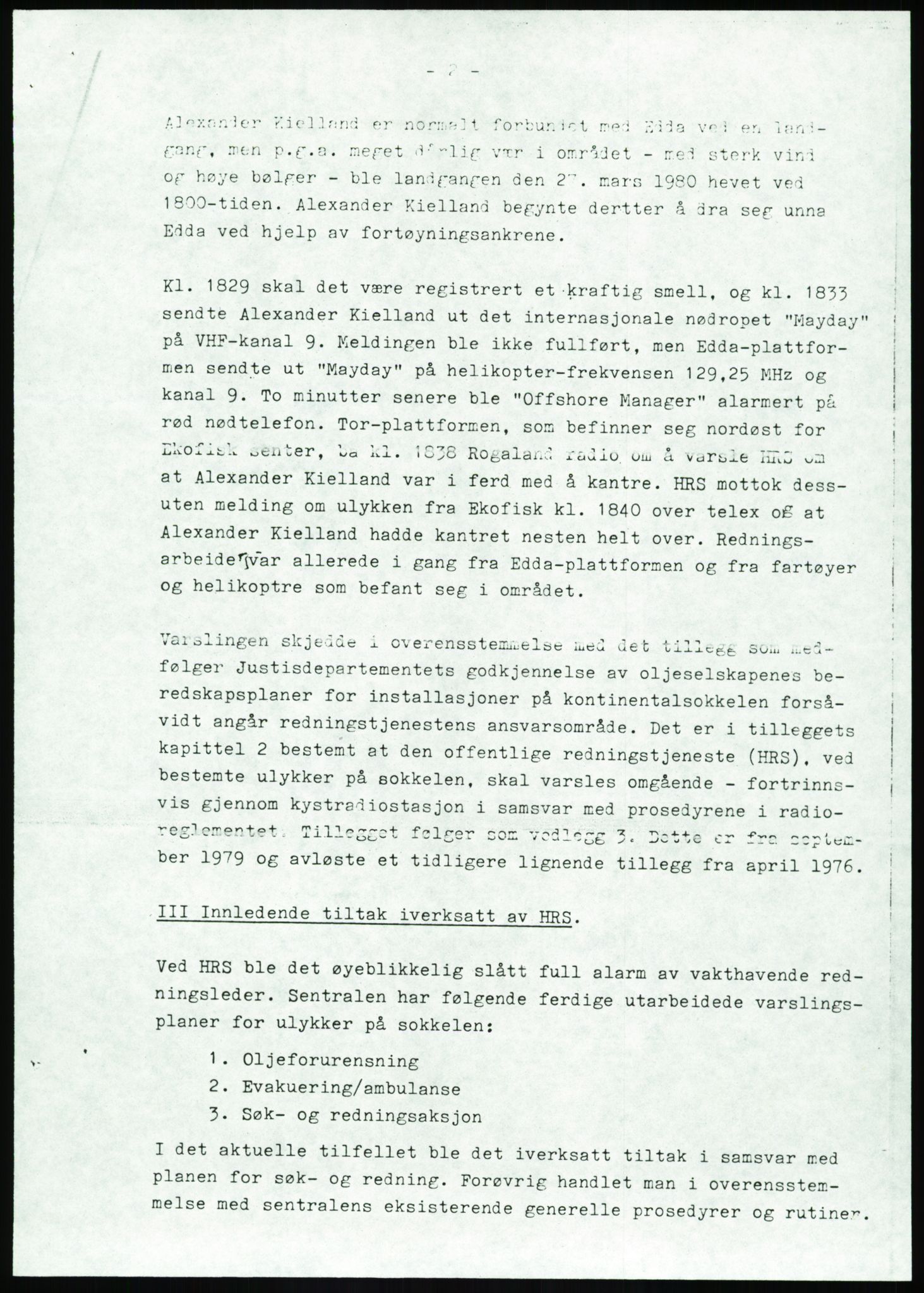 Justisdepartementet, Granskningskommisjonen ved Alexander Kielland-ulykken 27.3.1980, AV/RA-S-1165/D/L0017: P Hjelpefartøy (Doku.liste + P1-P6 av 6)/Q Hovedredningssentralen (Q0-Q27 av 27), 1980-1981, s. 348