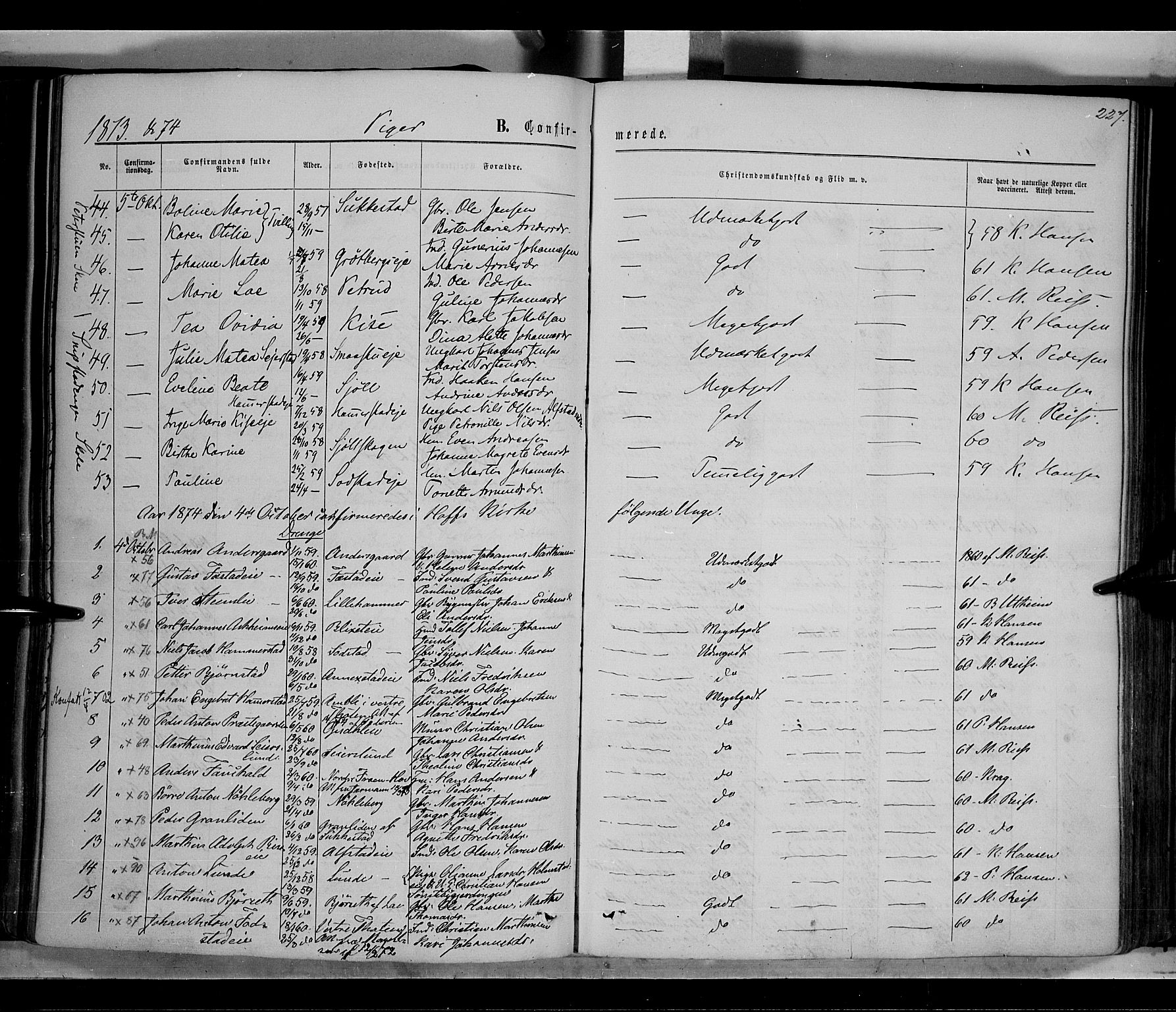Østre Toten prestekontor, AV/SAH-PREST-104/H/Ha/Haa/L0005: Ministerialbok nr. 5, 1866-1877, s. 227