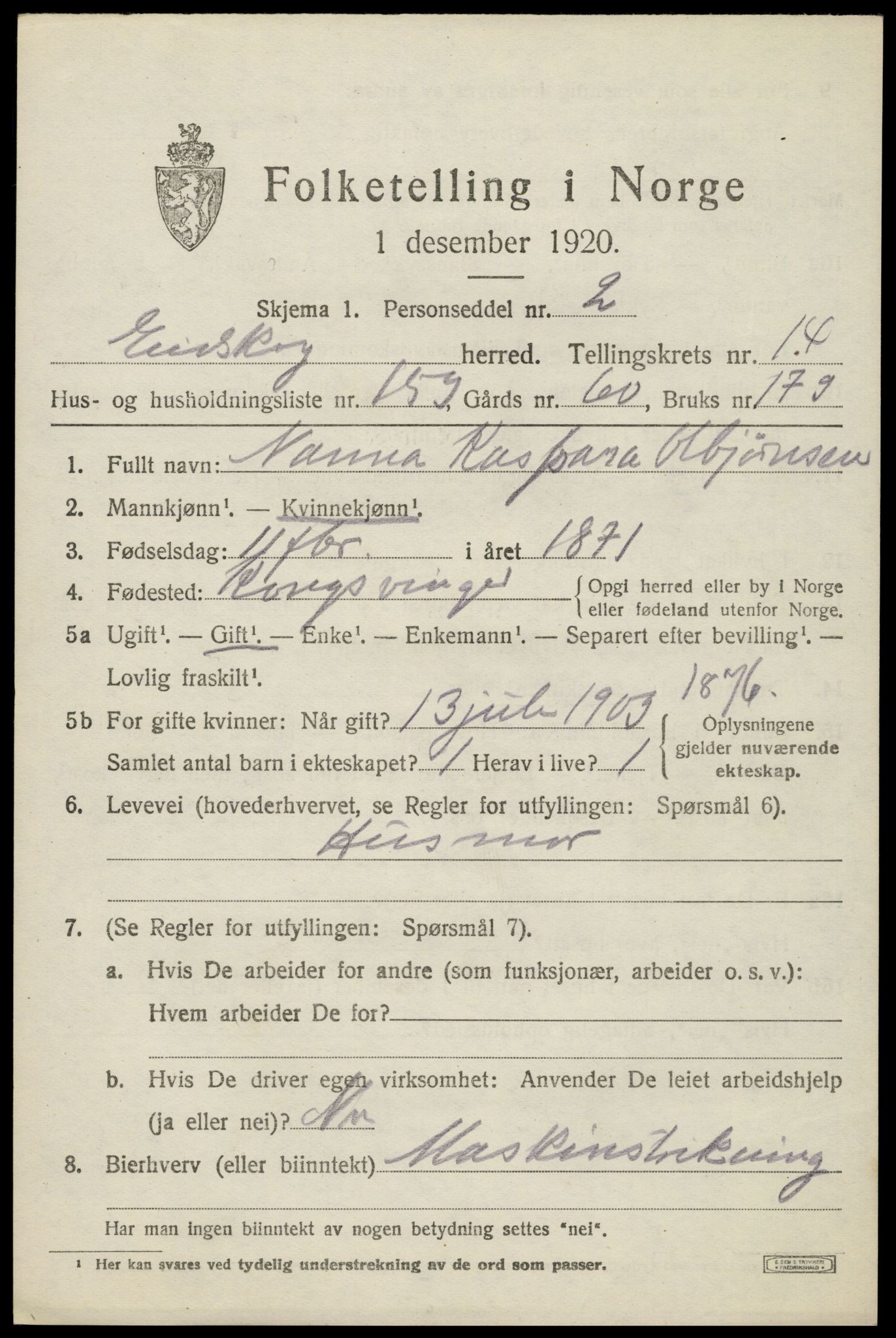 SAH, Folketelling 1920 for 0420 Eidskog herred, 1920, s. 14979