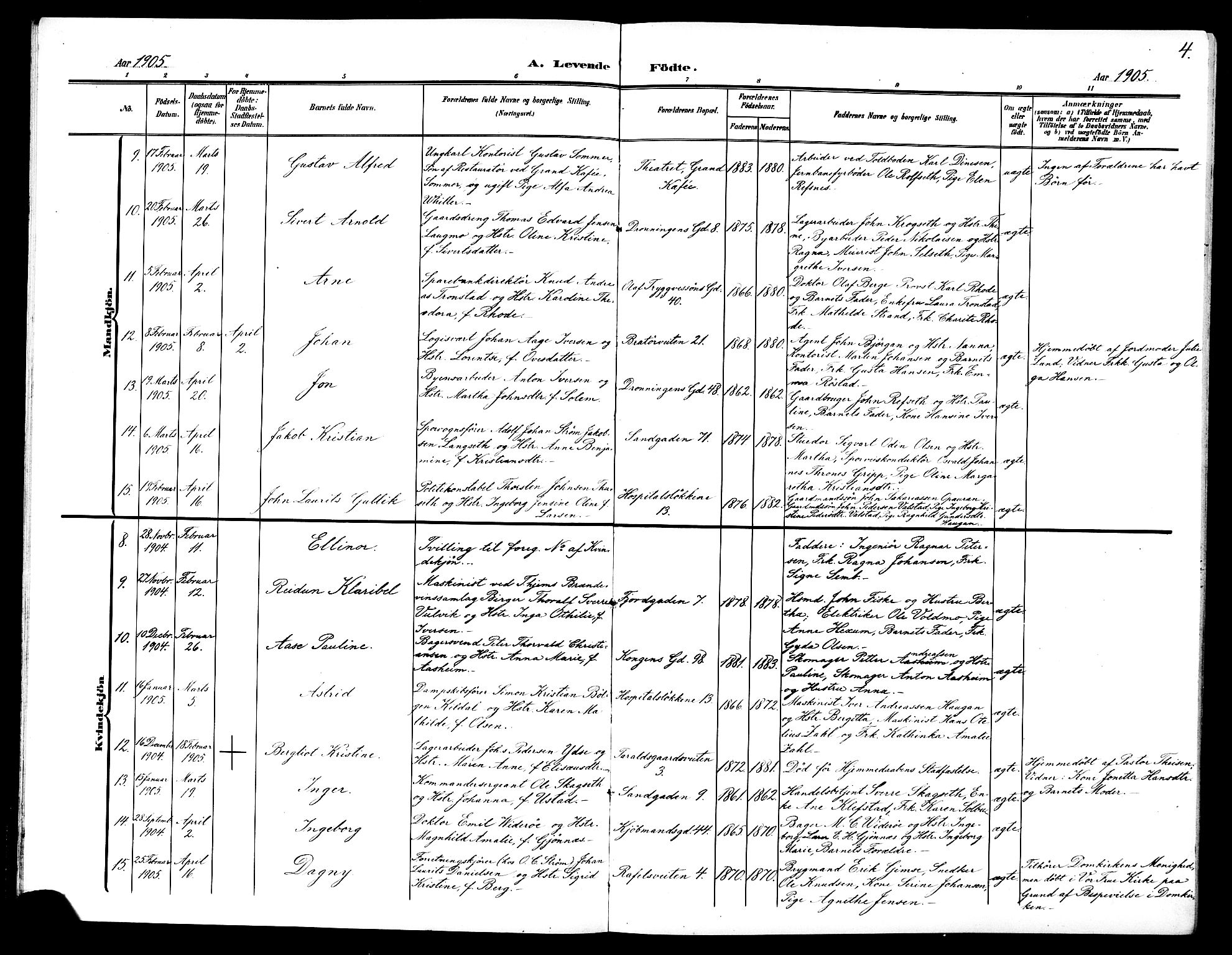 Ministerialprotokoller, klokkerbøker og fødselsregistre - Sør-Trøndelag, SAT/A-1456/602/L0146: Klokkerbok nr. 602C14, 1904-1914, s. 4