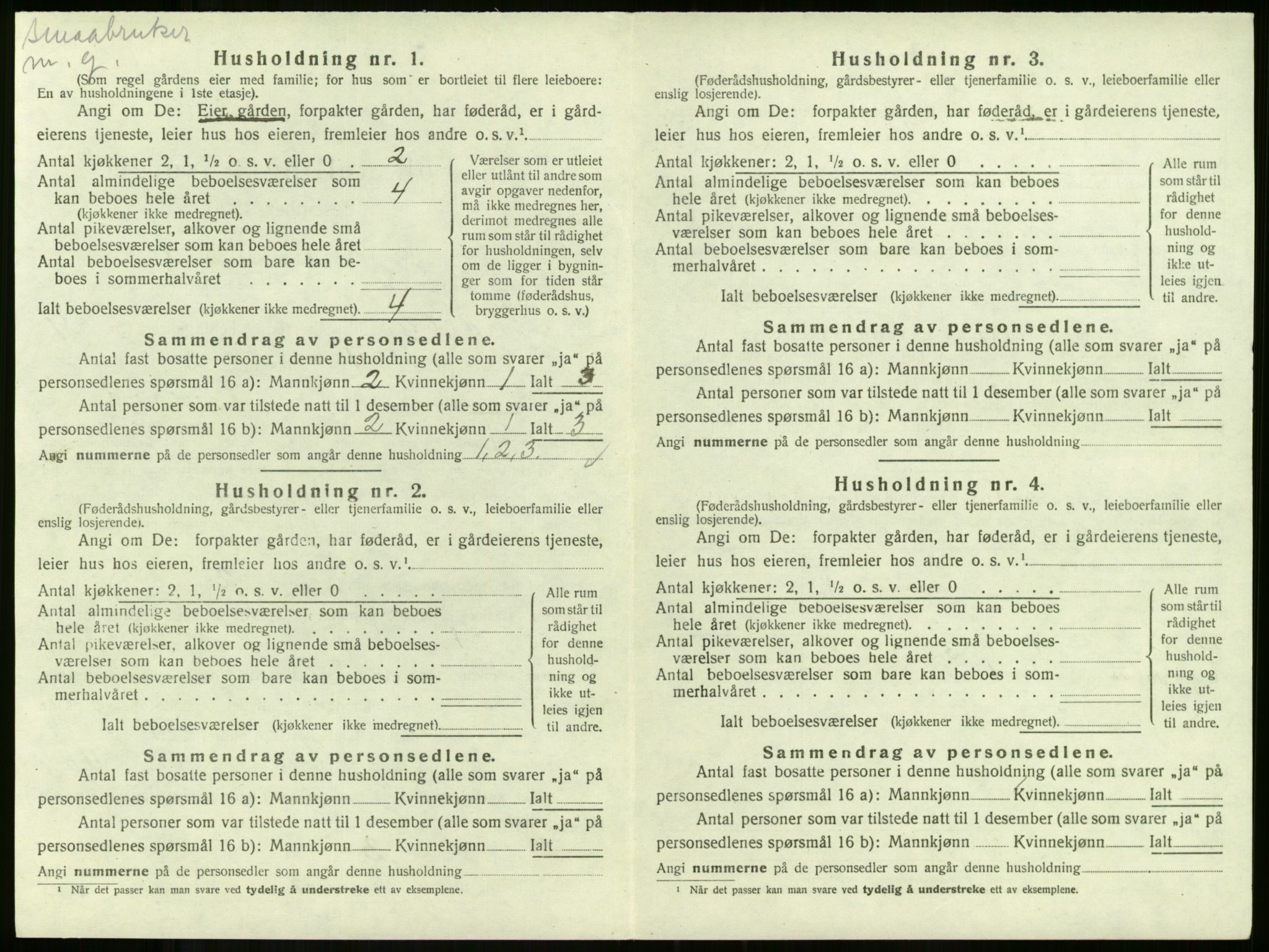SAKO, Folketelling 1920 for 0719 Andebu herred, 1920, s. 1040