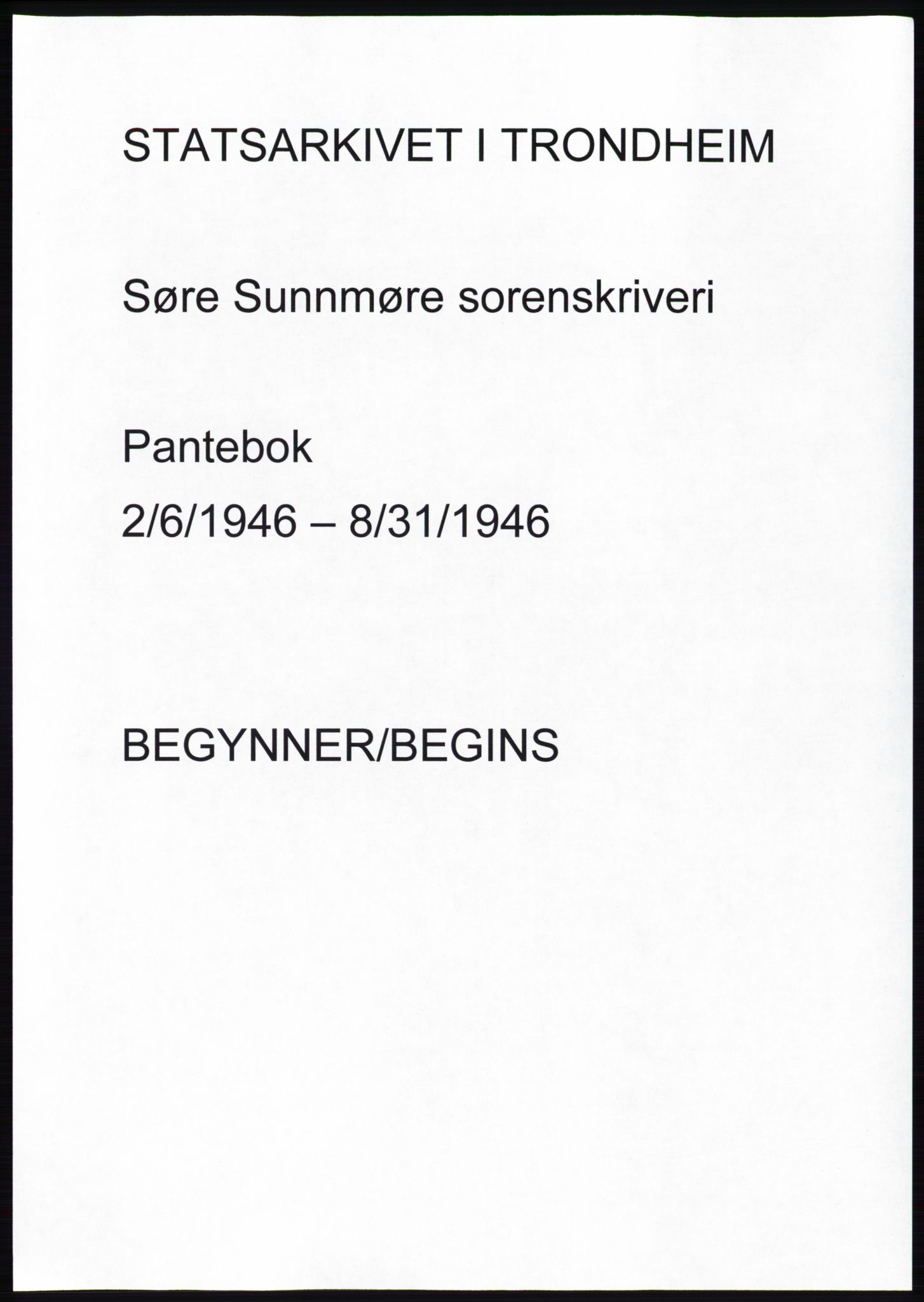 Søre Sunnmøre sorenskriveri, AV/SAT-A-4122/1/2/2C/L0078: Pantebok nr. 4A, 1946-1946