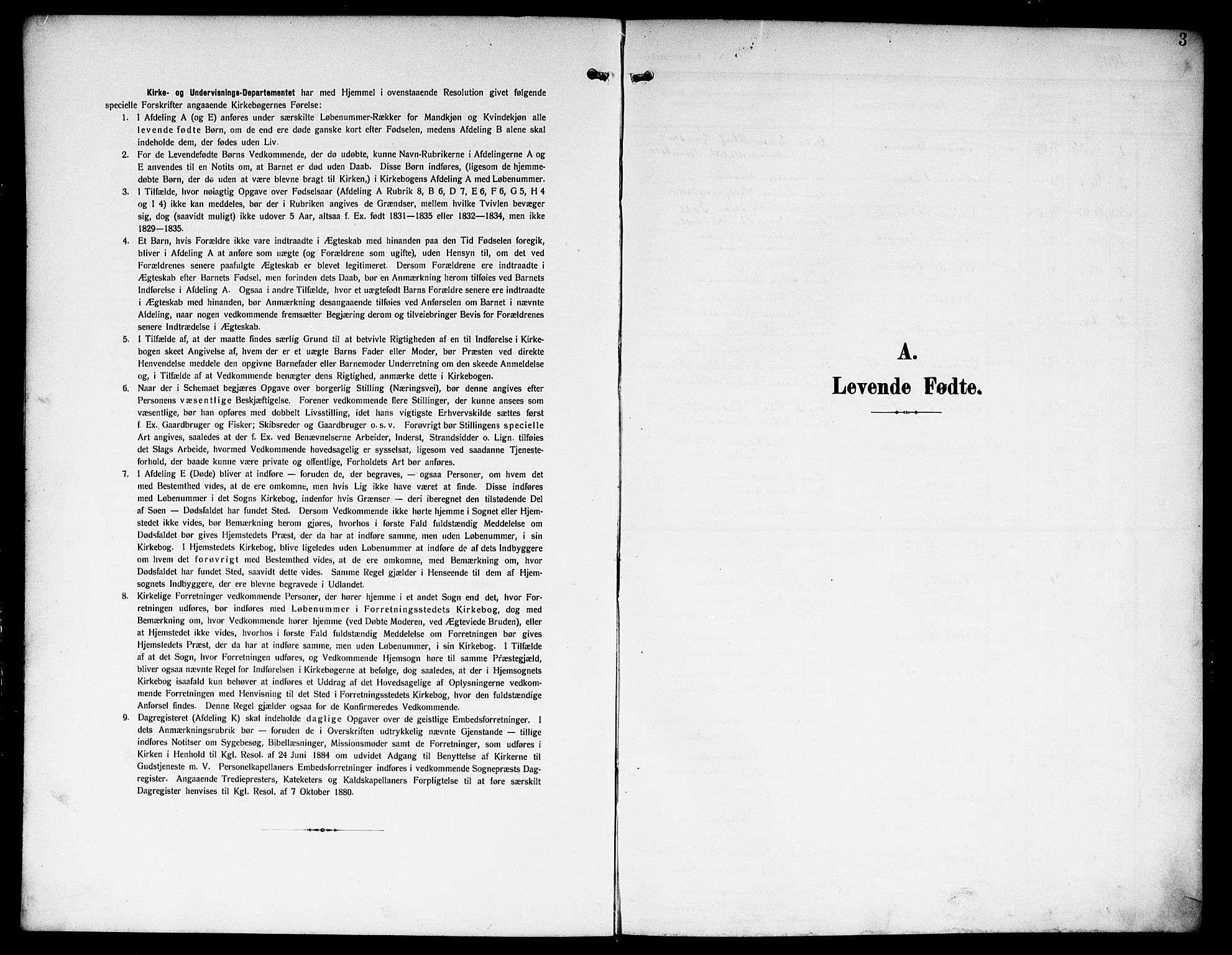 Fet prestekontor Kirkebøker, SAO/A-10370a/G/Ga/L0008: Klokkerbok nr. I 8, 1907-1920, s. 3