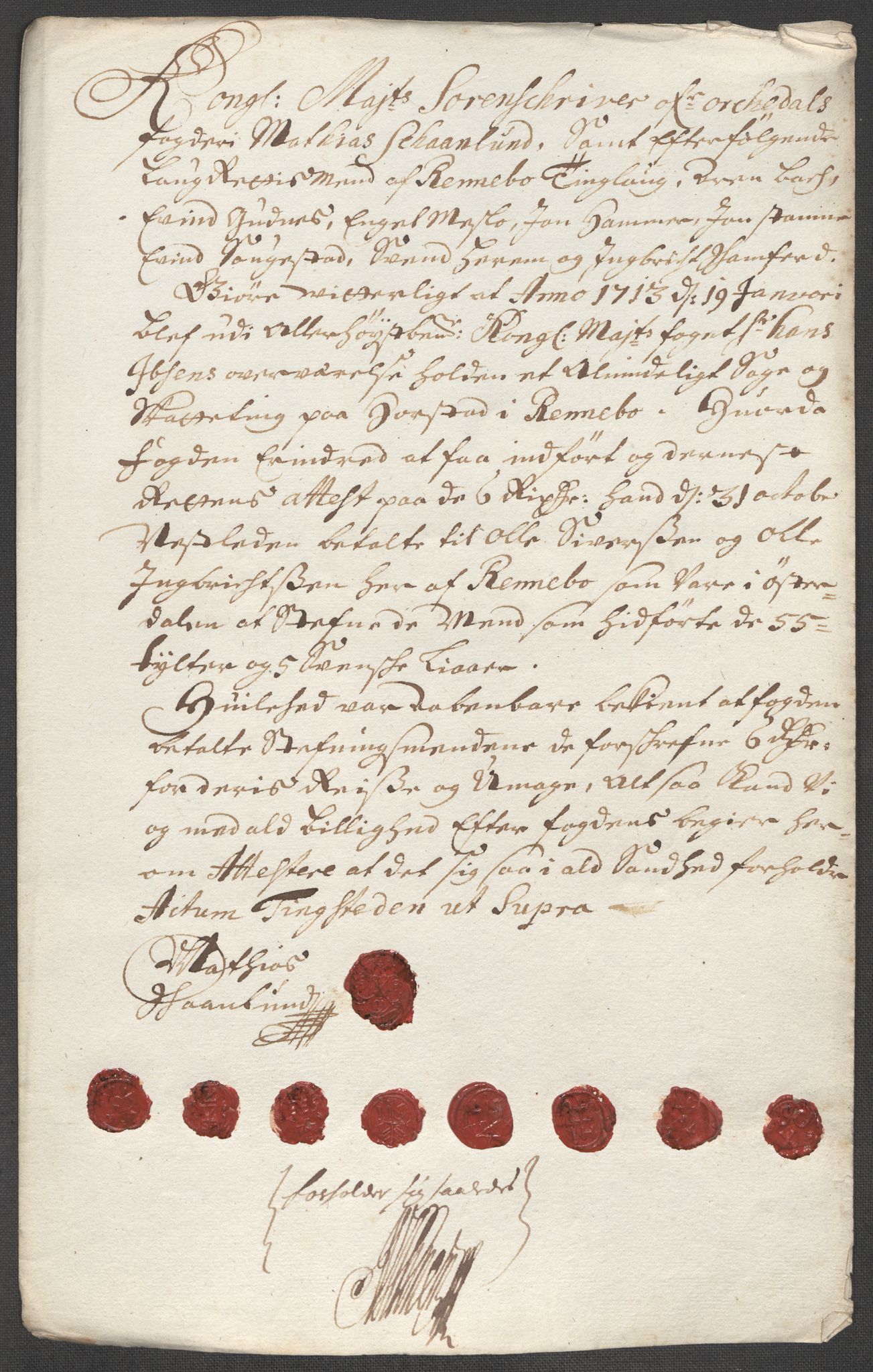 Rentekammeret inntil 1814, Reviderte regnskaper, Fogderegnskap, AV/RA-EA-4092/R60/L3963: Fogderegnskap Orkdal og Gauldal, 1712, s. 452