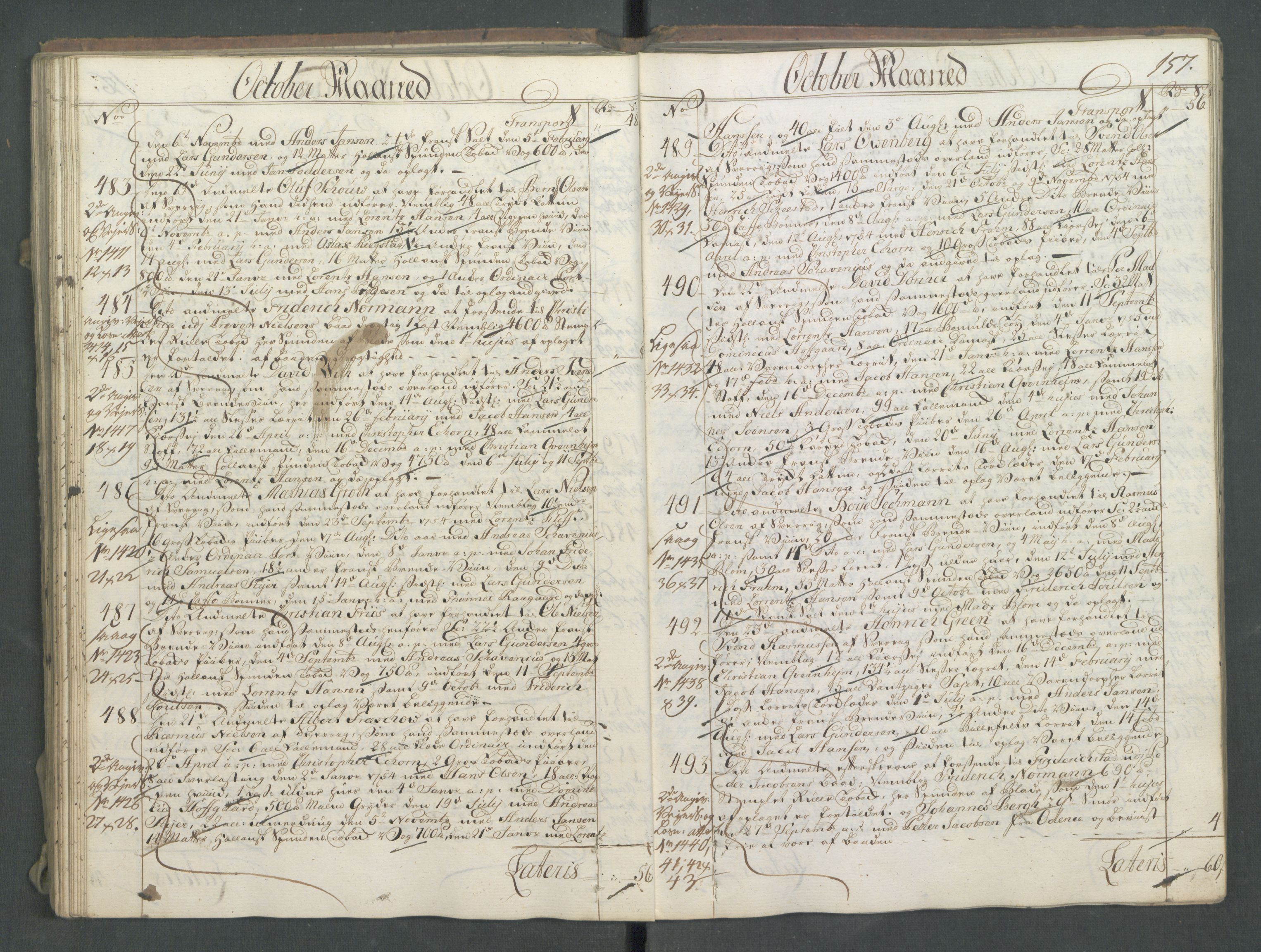 Generaltollkammeret, tollregnskaper, AV/RA-EA-5490/R01/L0028/0001: Tollregnskaper Fredrikshald / Inngående hovedtollbok, 1756, s. 157