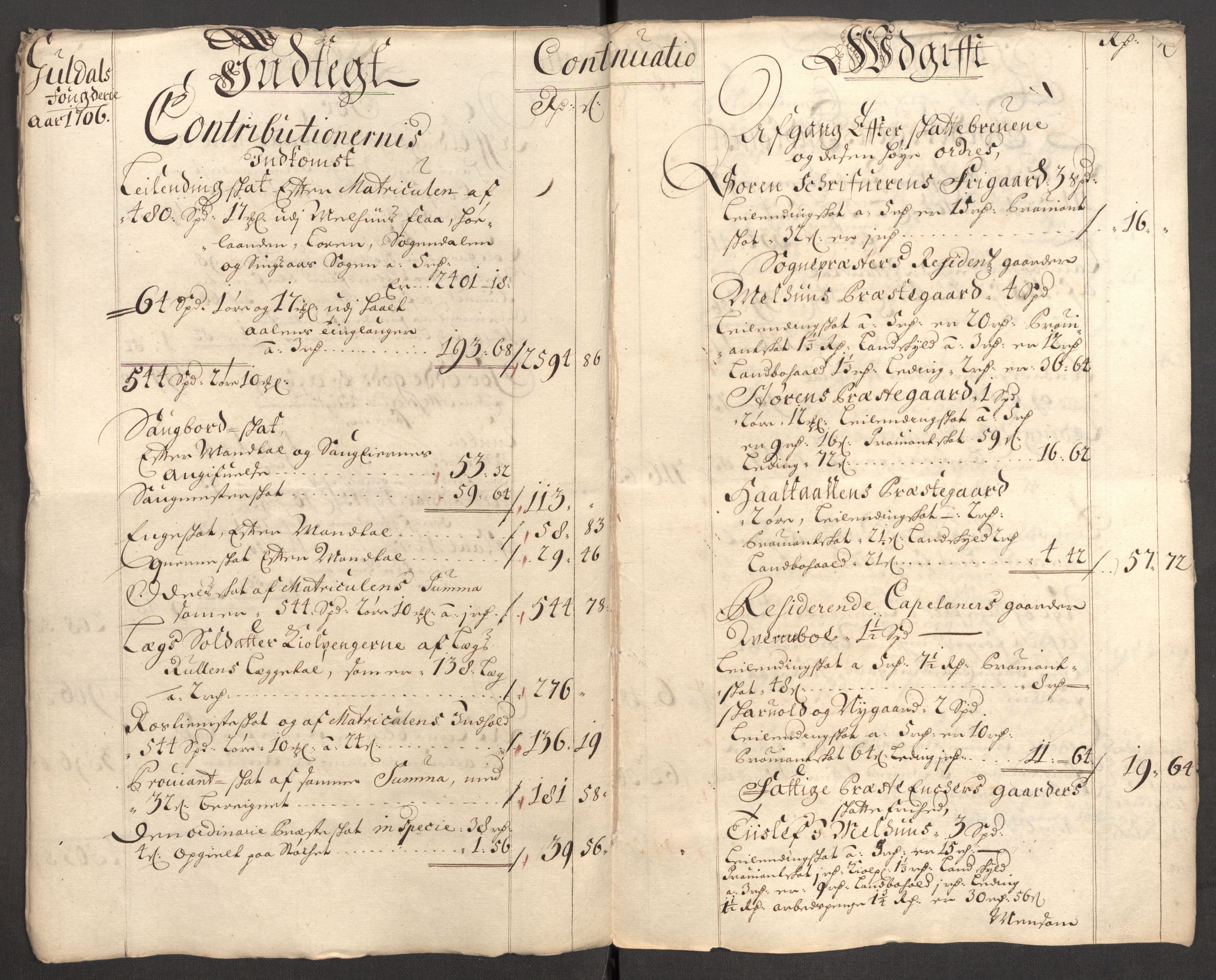 Rentekammeret inntil 1814, Reviderte regnskaper, Fogderegnskap, RA/EA-4092/R60/L3956: Fogderegnskap Orkdal og Gauldal, 1706, s. 31