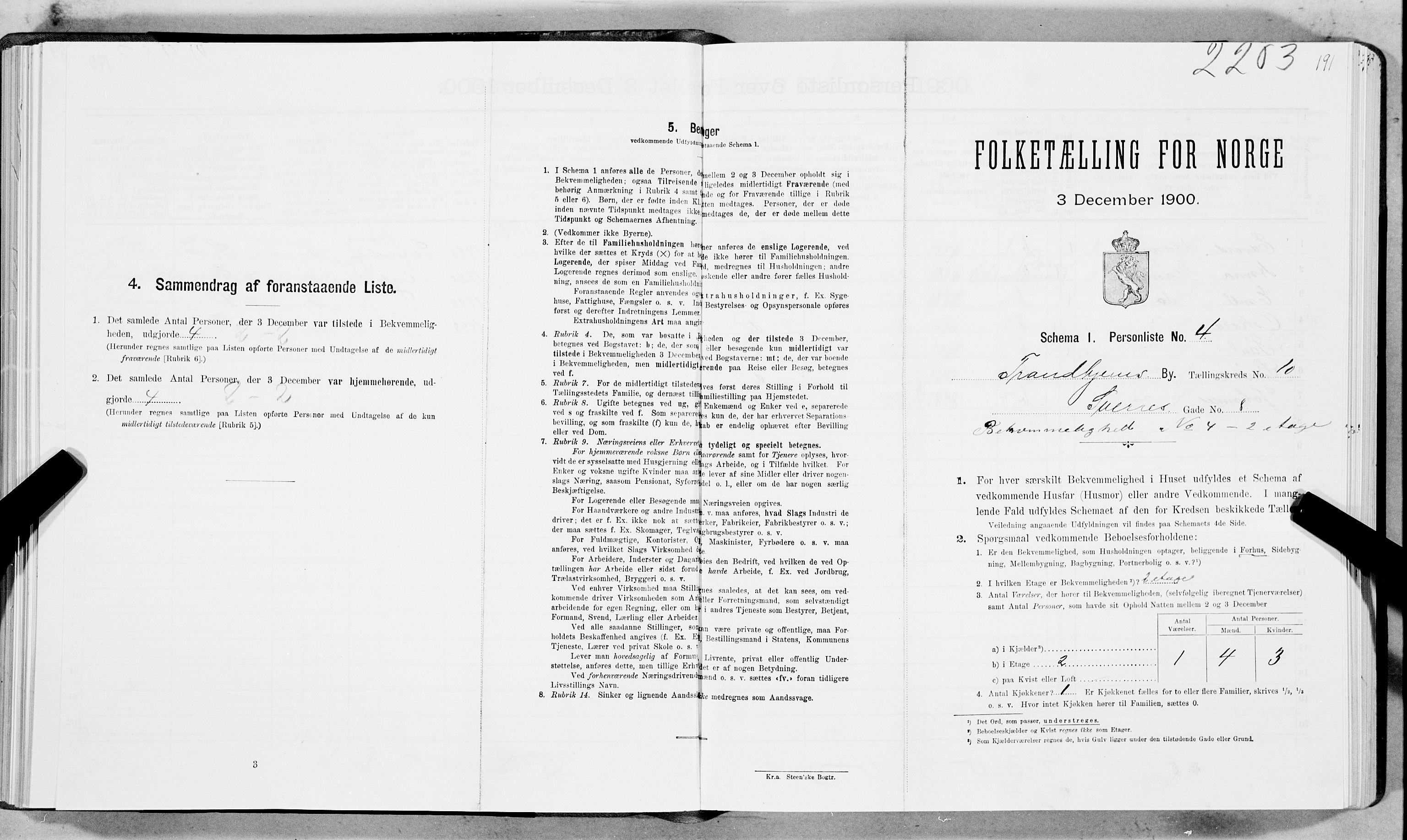 SAT, Folketelling 1900 for 1601 Trondheim kjøpstad, 1900, s. 1676