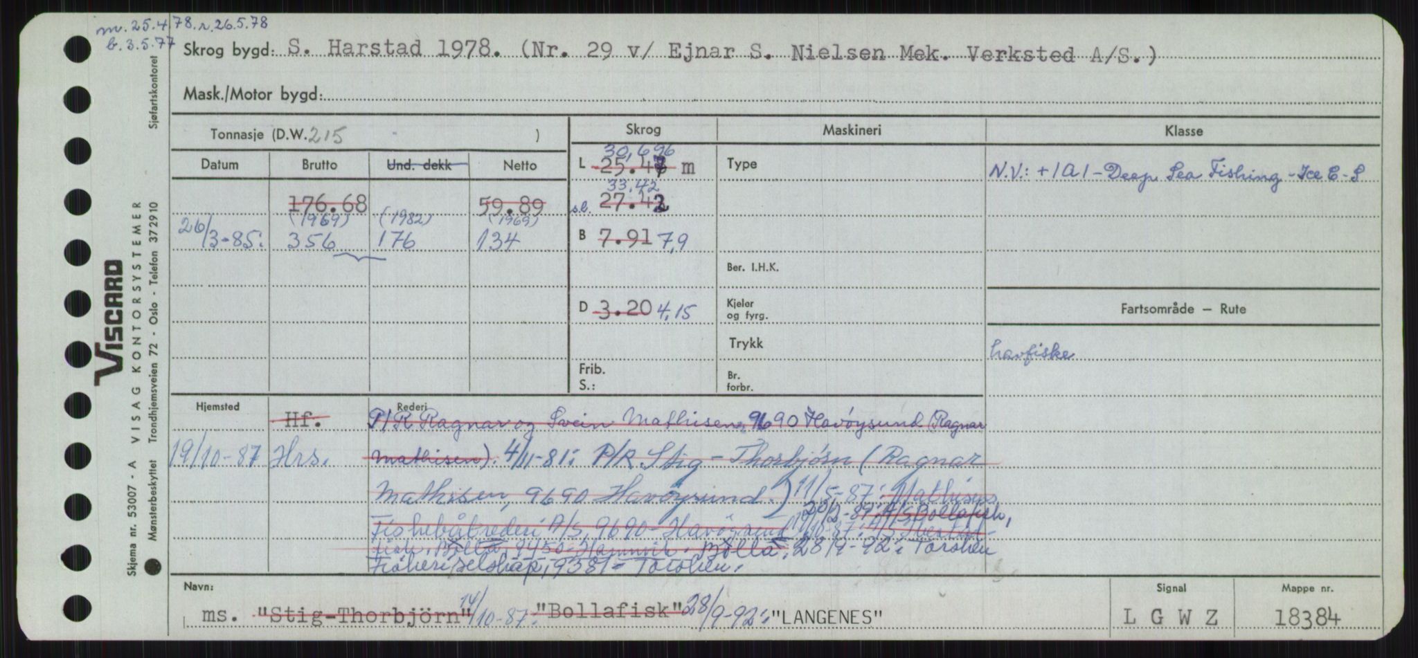 Sjøfartsdirektoratet med forløpere, Skipsmålingen, RA/S-1627/H/Ha/L0003/0002: Fartøy, Hilm-Mar / Fartøy, Kom-Mar, s. 299