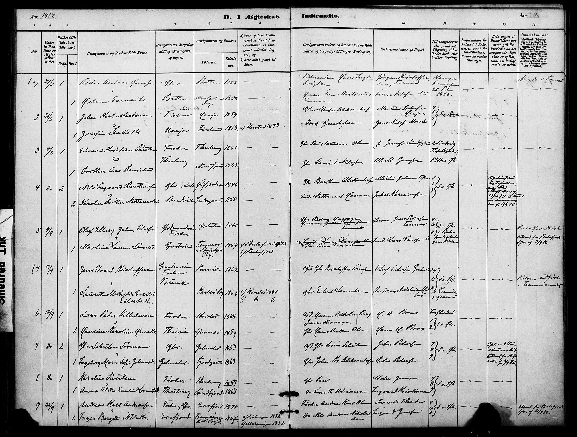 Lenvik sokneprestembete, AV/SATØ-S-1310/H/Ha/Haa/L0012kirke: Ministerialbok nr. 12, 1880-1895