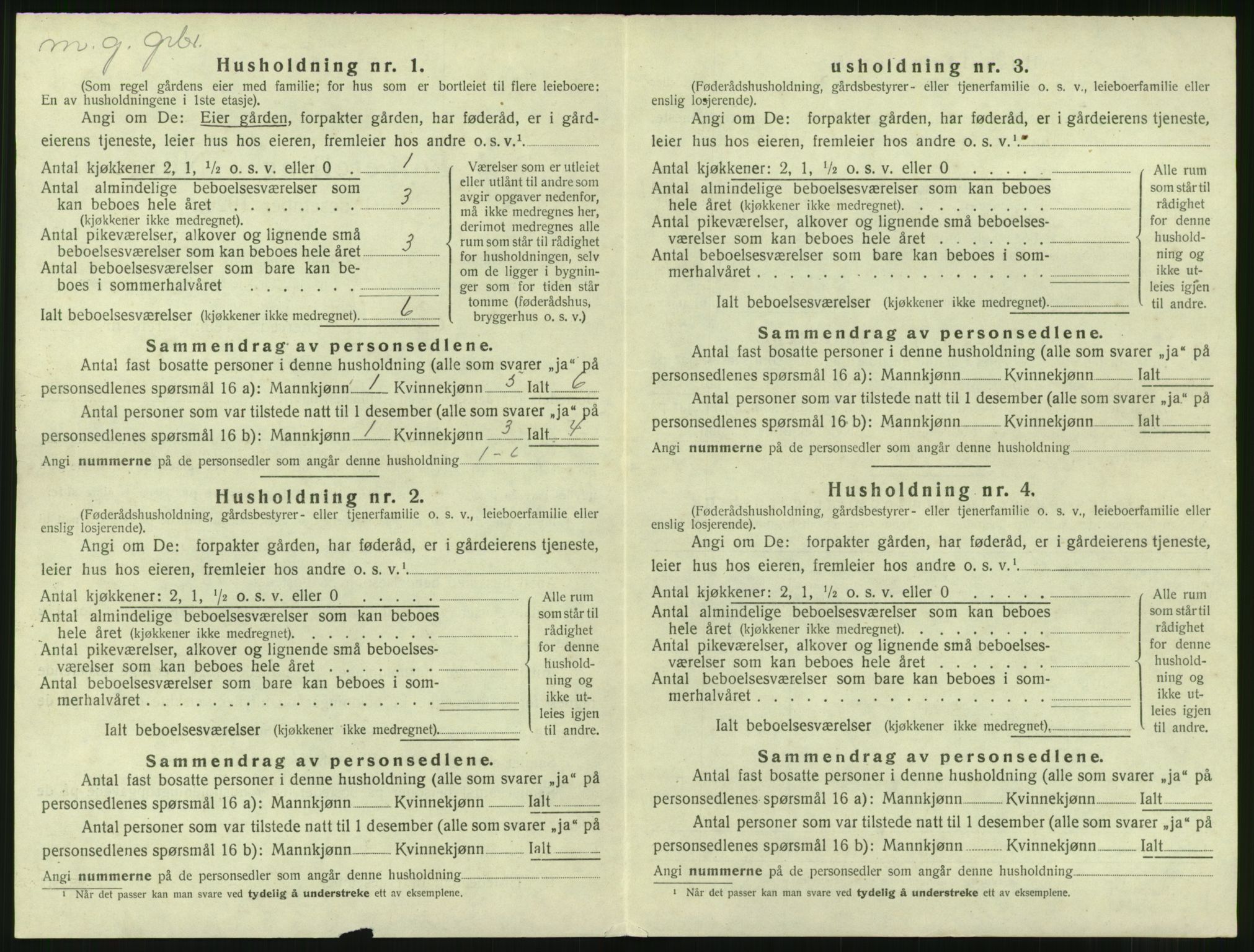 SAST, Folketelling 1920 for 1117 Ogna herred, 1920, s. 484