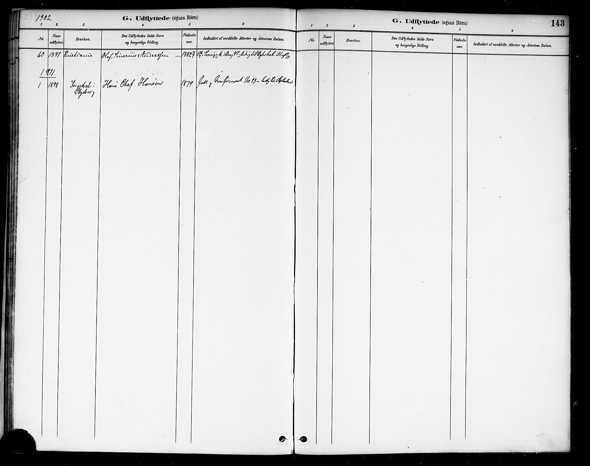 Berg prestekontor Kirkebøker, SAO/A-10902/F/Fa/L0007: Ministerialbok nr. I 7, 1888-1902, s. 143