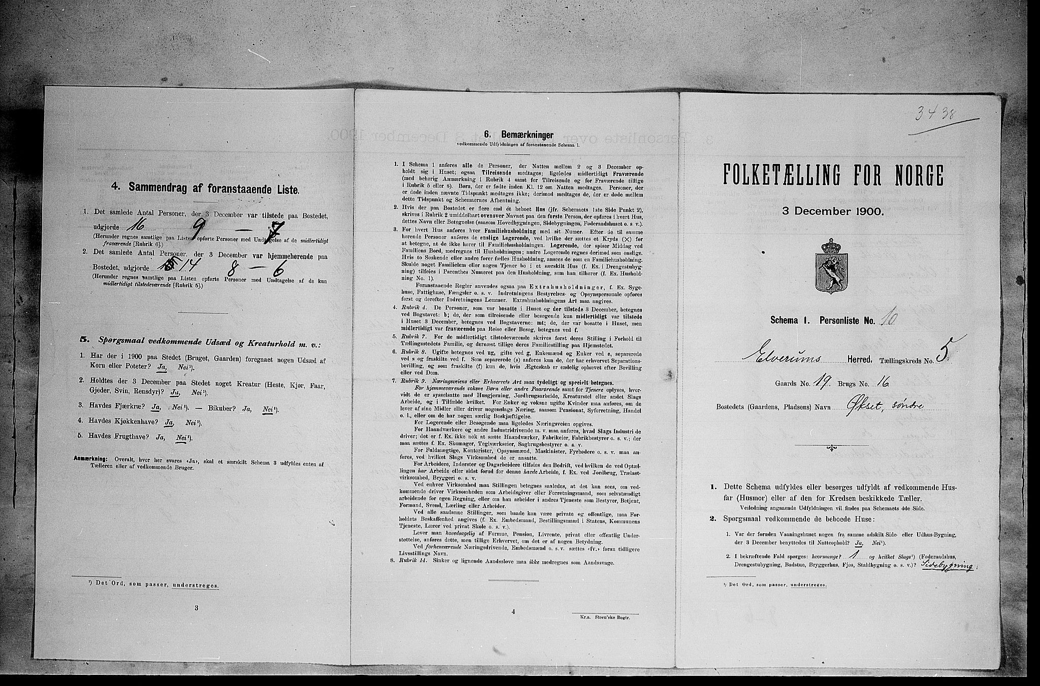 SAH, Folketelling 1900 for 0427 Elverum herred, 1900, s. 609