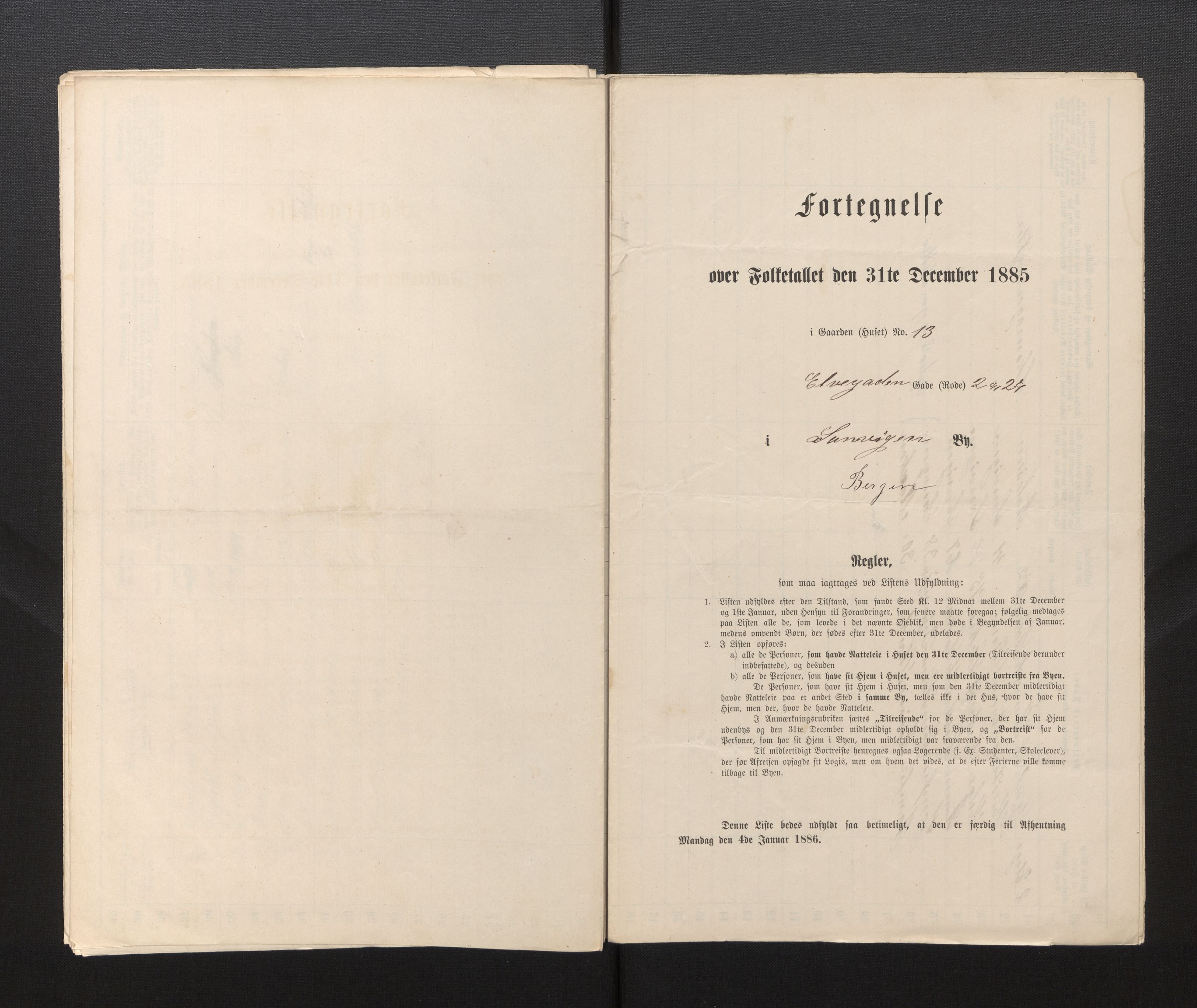 SAB, Folketelling 1885 for 1301 Bergen kjøpstad, 1885, s. 1031