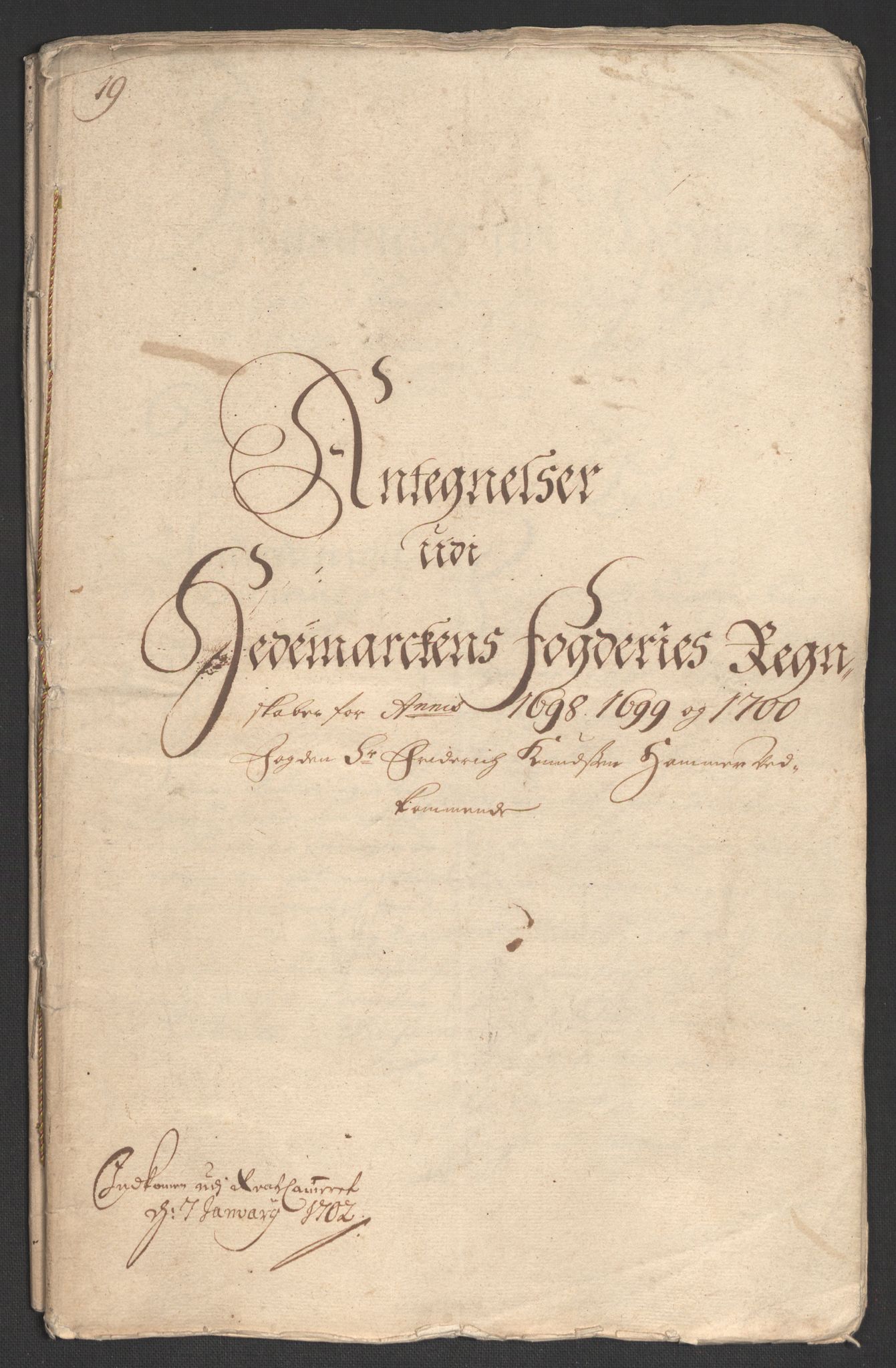 Rentekammeret inntil 1814, Reviderte regnskaper, Fogderegnskap, RA/EA-4092/R16/L1039: Fogderegnskap Hedmark, 1700, s. 267