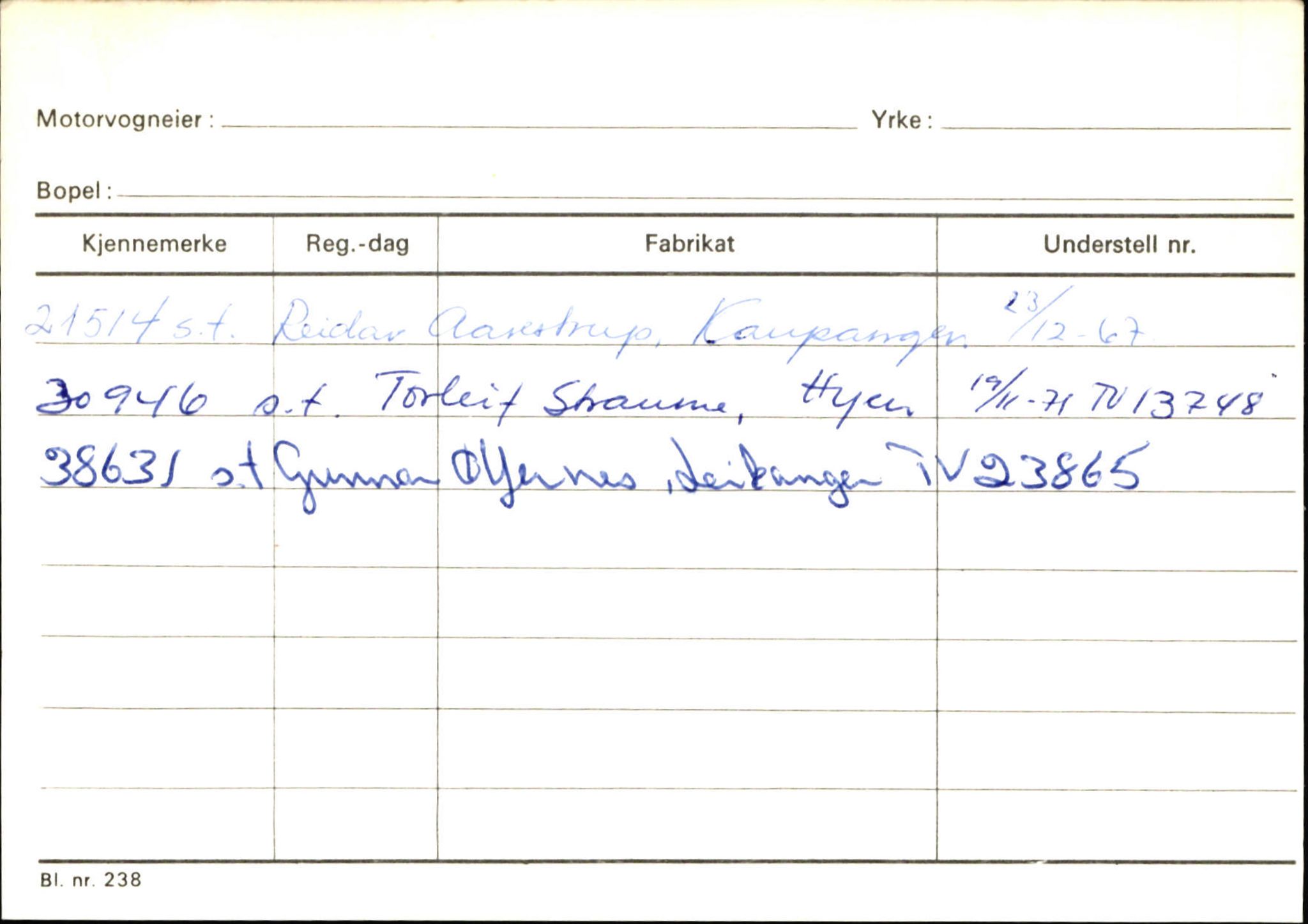 Statens vegvesen, Sogn og Fjordane vegkontor, AV/SAB-A-5301/4/F/L0126: Eigarregister Fjaler M-Å. Leikanger A-Å, 1945-1975, s. 1536