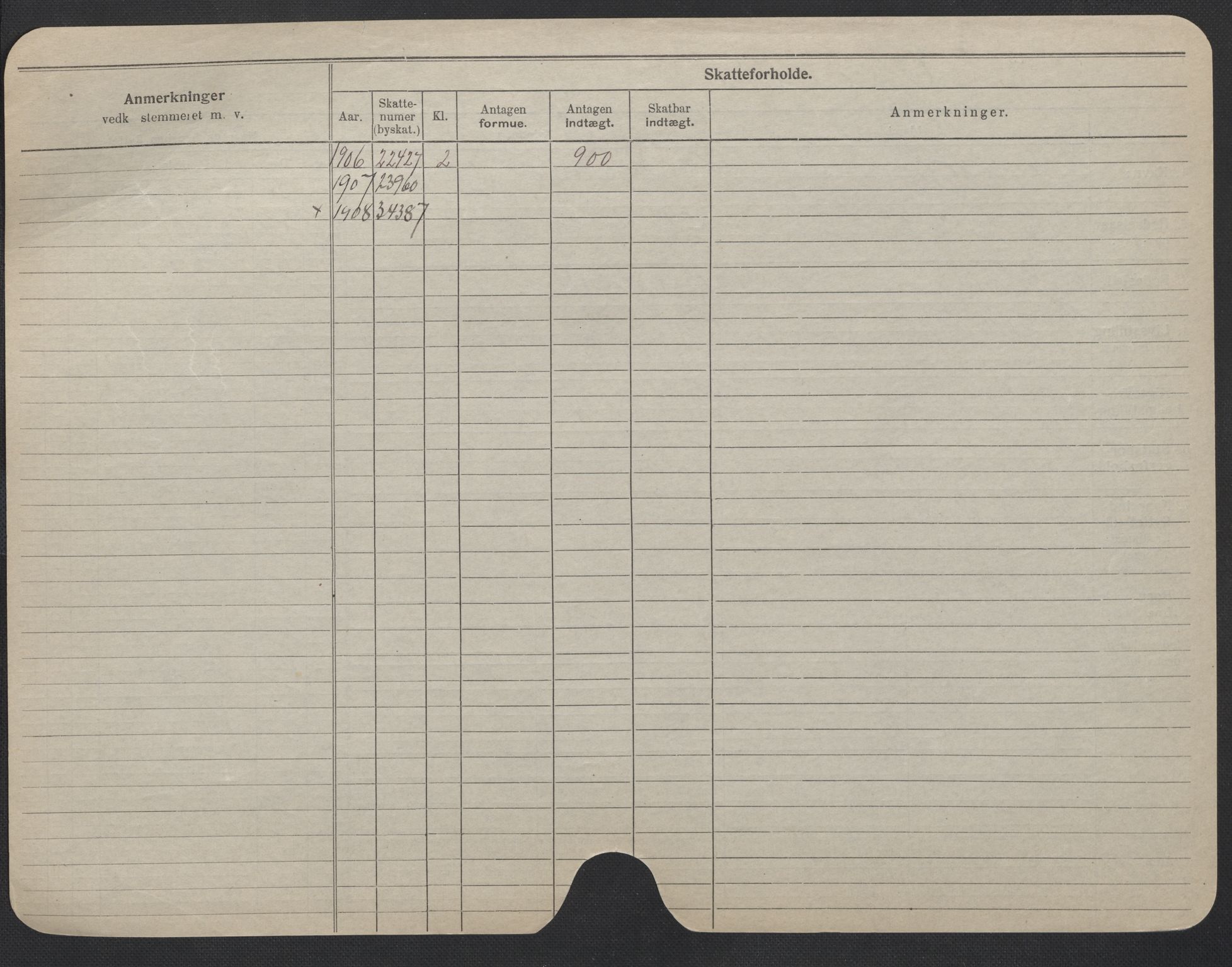 Oslo folkeregister, Registerkort, AV/SAO-A-11715/F/Fa/Fac/L0008: Menn, 1906-1914, s. 1025b