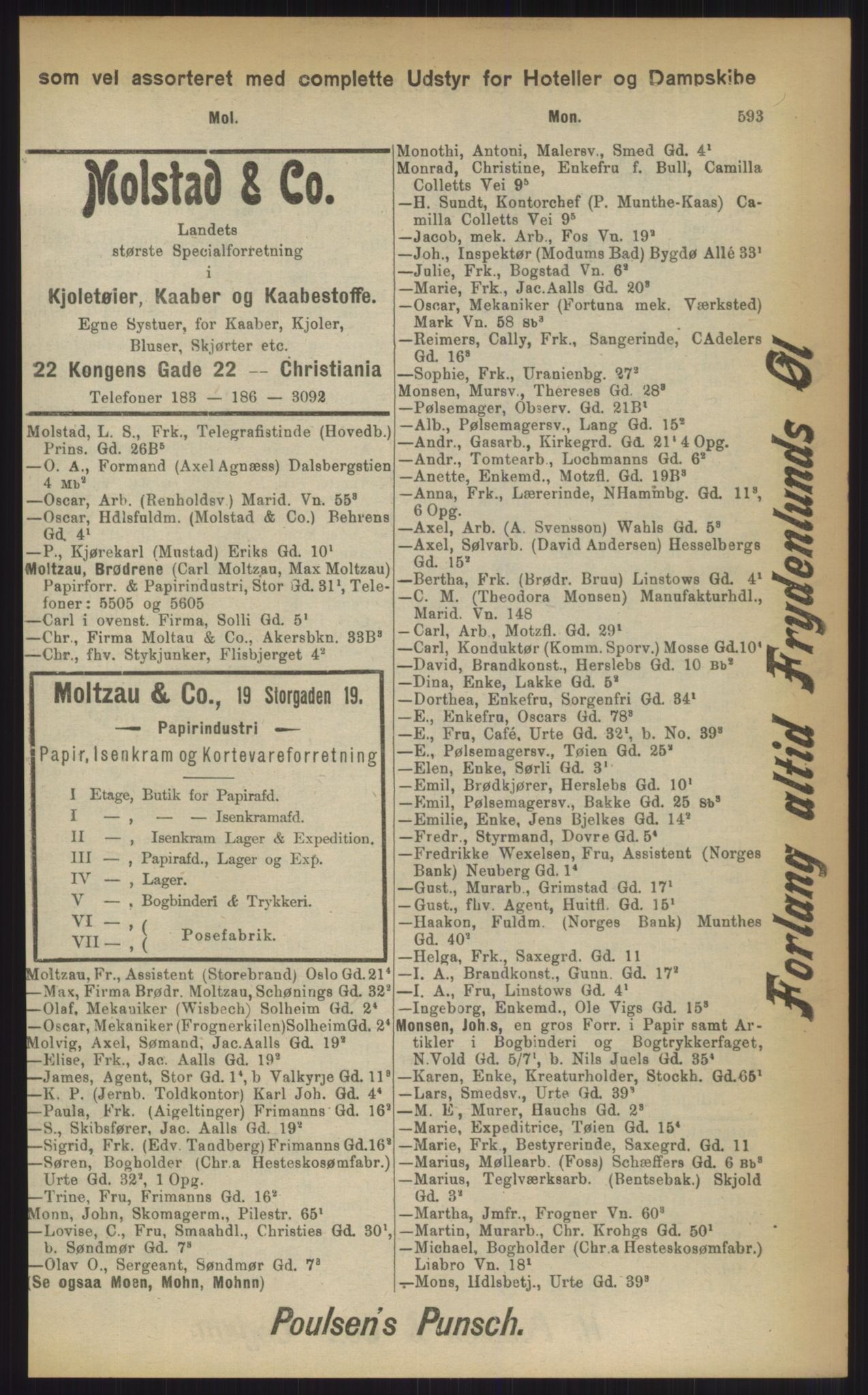 Kristiania/Oslo adressebok, PUBL/-, 1903, s. 593