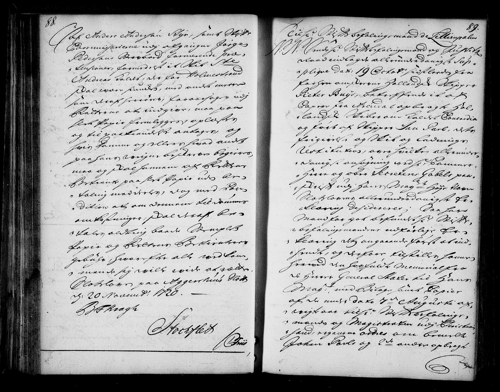 Stattholderembetet 1572-1771, AV/RA-EA-2870/Bd/L0013: Ordreprotokoll, 1720-1722, s. 88-89