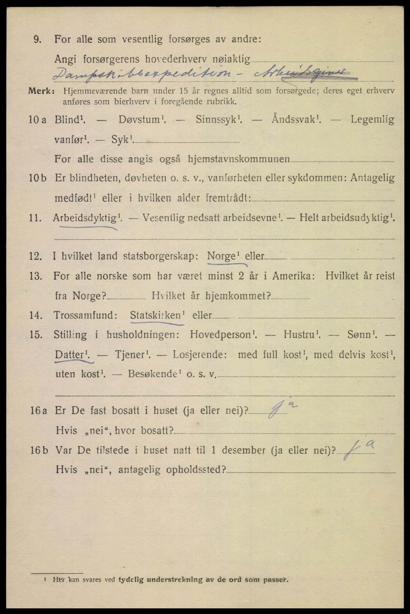 SAK, Folketelling 1920 for 1004 Flekkefjord kjøpstad, 1920, s. 5111