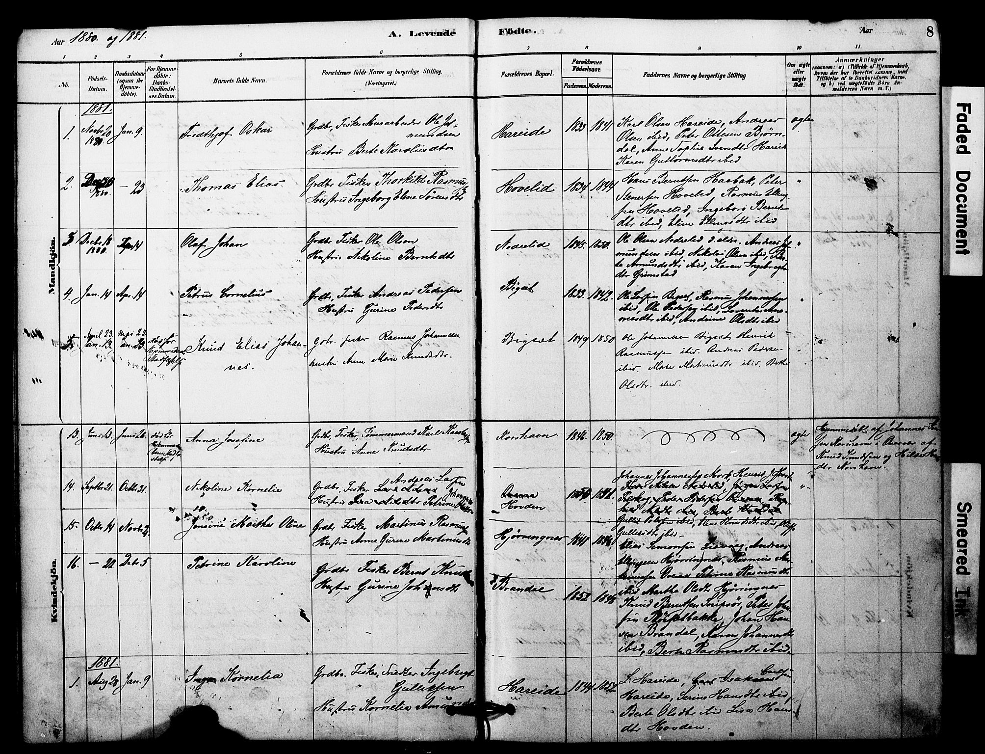 Ministerialprotokoller, klokkerbøker og fødselsregistre - Møre og Romsdal, AV/SAT-A-1454/510/L0122: Ministerialbok nr. 510A02, 1878-1897, s. 8