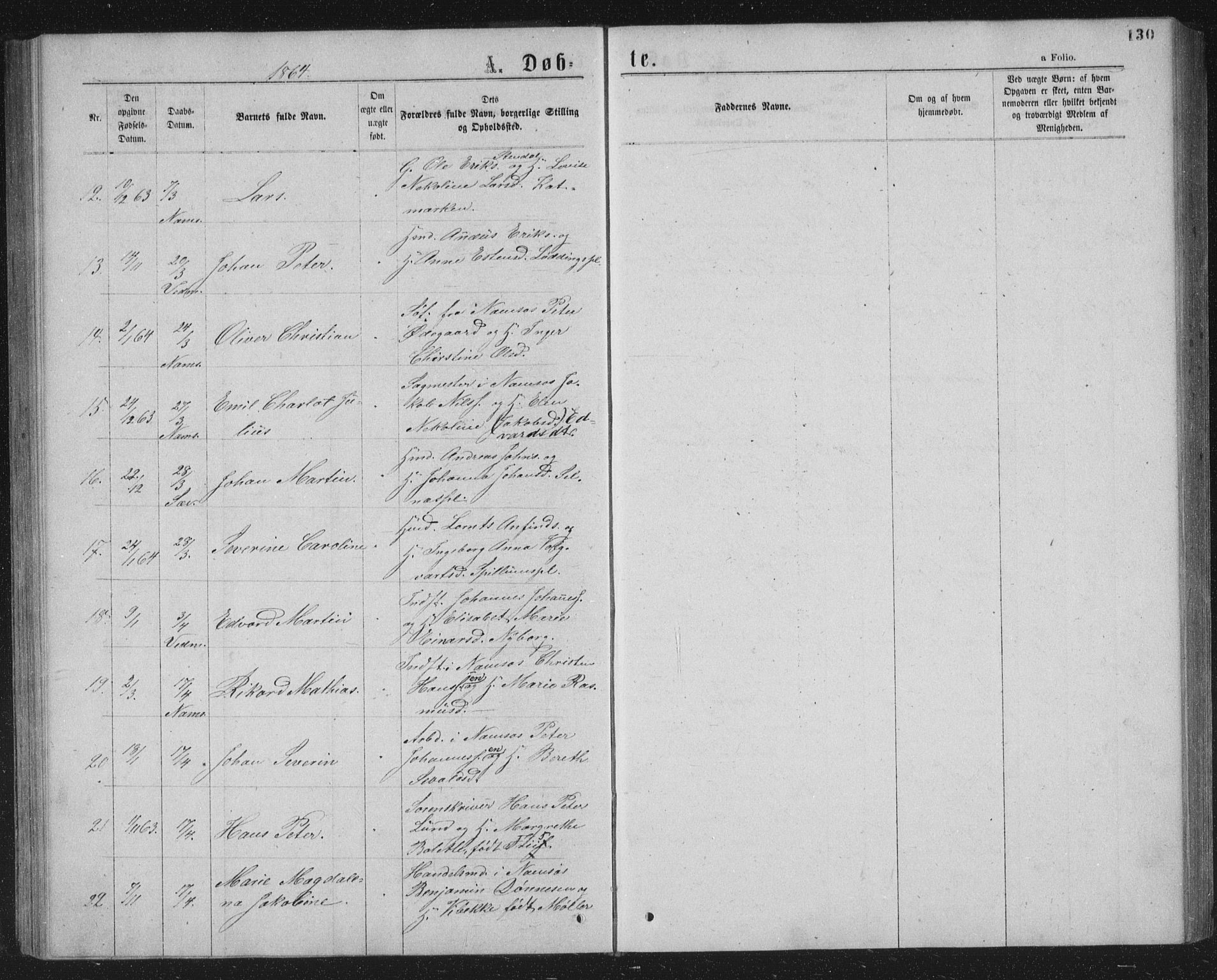 Ministerialprotokoller, klokkerbøker og fødselsregistre - Nord-Trøndelag, AV/SAT-A-1458/768/L0566: Ministerialbok nr. 768A01, 1836-1865, s. 130