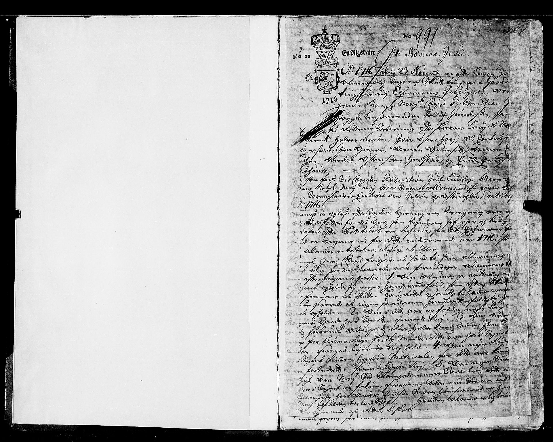 Solør og Østerdalen sorenskriveri, SAH/TING-024/G/Gb/L0052: Tingbok, 1716-1719, s. 0b-1a