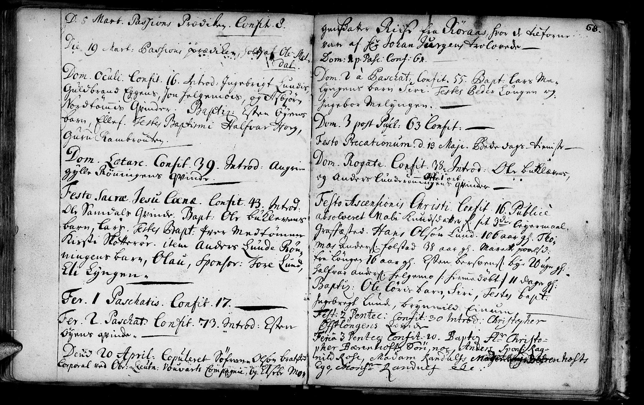 Ministerialprotokoller, klokkerbøker og fødselsregistre - Sør-Trøndelag, AV/SAT-A-1456/692/L1101: Ministerialbok nr. 692A01, 1690-1746, s. 68