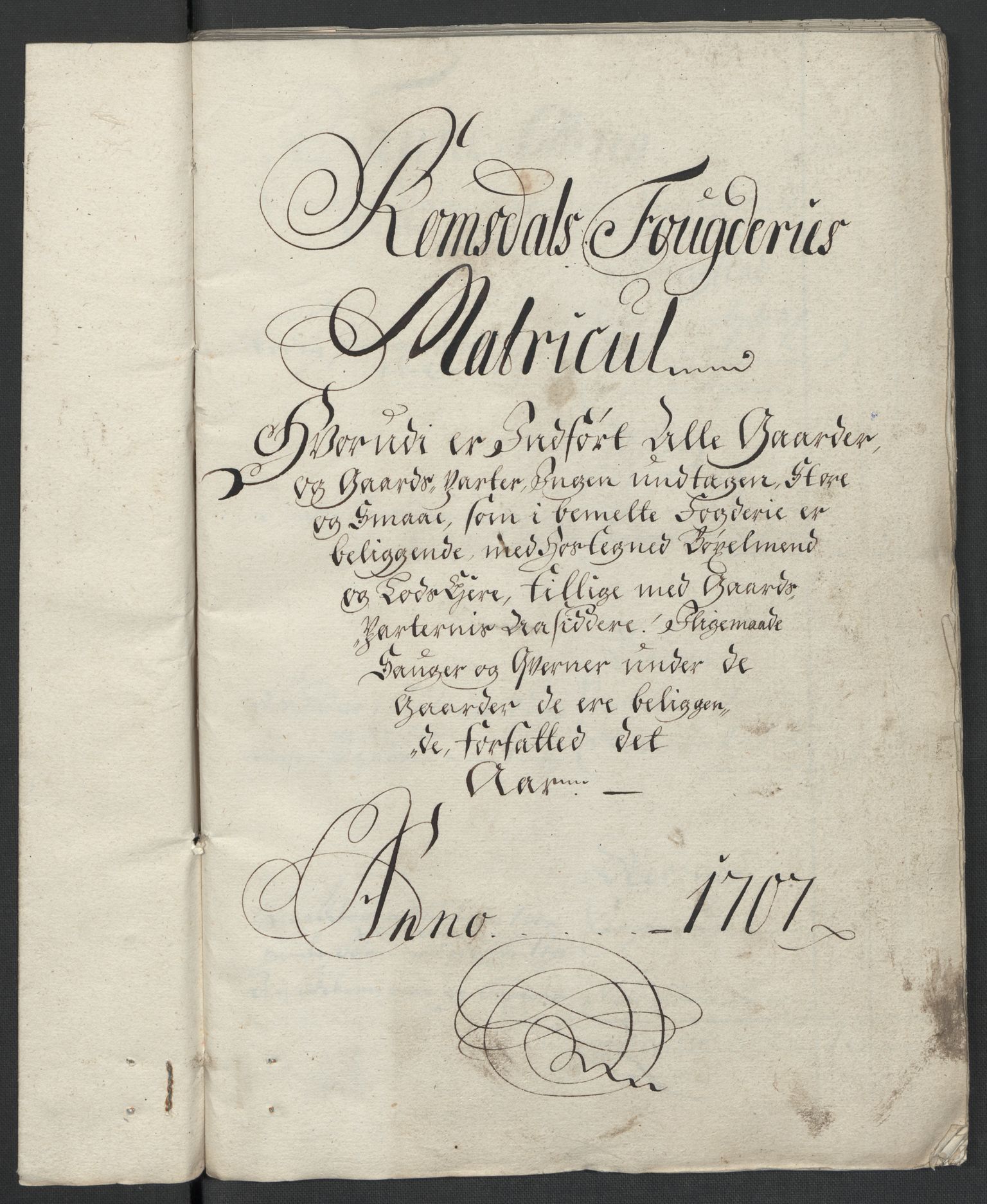 Rentekammeret inntil 1814, Reviderte regnskaper, Fogderegnskap, RA/EA-4092/R55/L3658: Fogderegnskap Romsdal, 1707-1708, s. 15