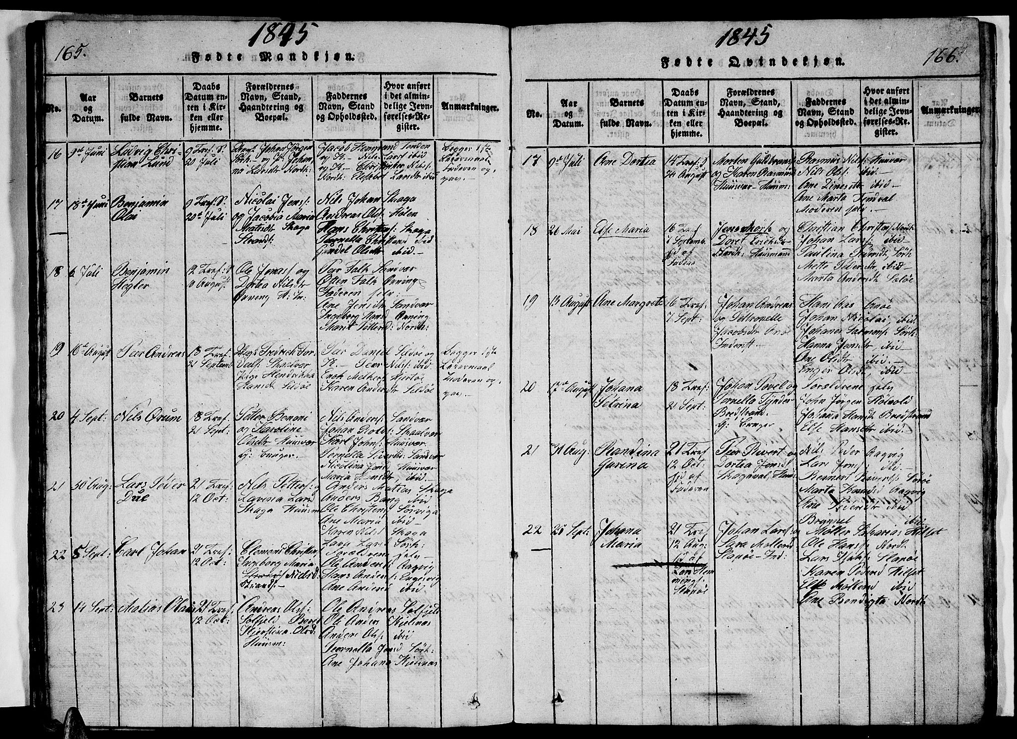 Ministerialprotokoller, klokkerbøker og fødselsregistre - Nordland, AV/SAT-A-1459/834/L0510: Klokkerbok nr. 834C01, 1820-1847, s. 165-166