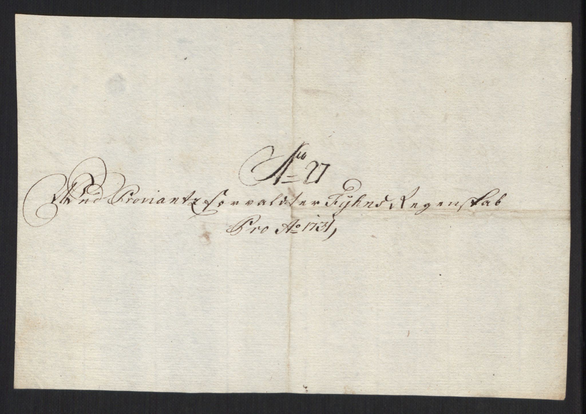 Rentekammeret inntil 1814, Reviderte regnskaper, Militære regnskaper, AV/RA-EA-4069/Rd/L0649: Trondheim festningsregnskaper, 1731