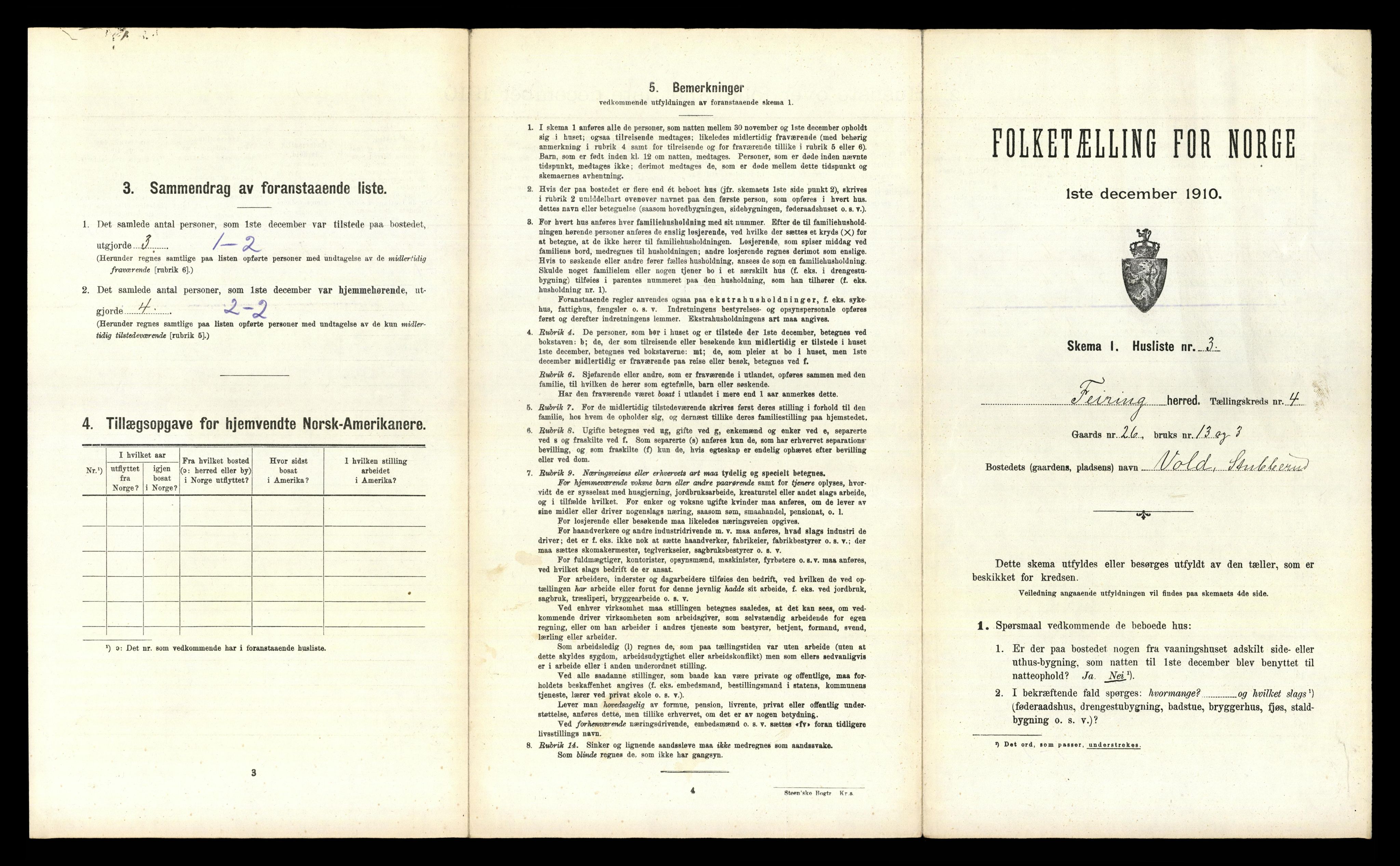 RA, Folketelling 1910 for 0240 Feiring herred, 1910, s. 330