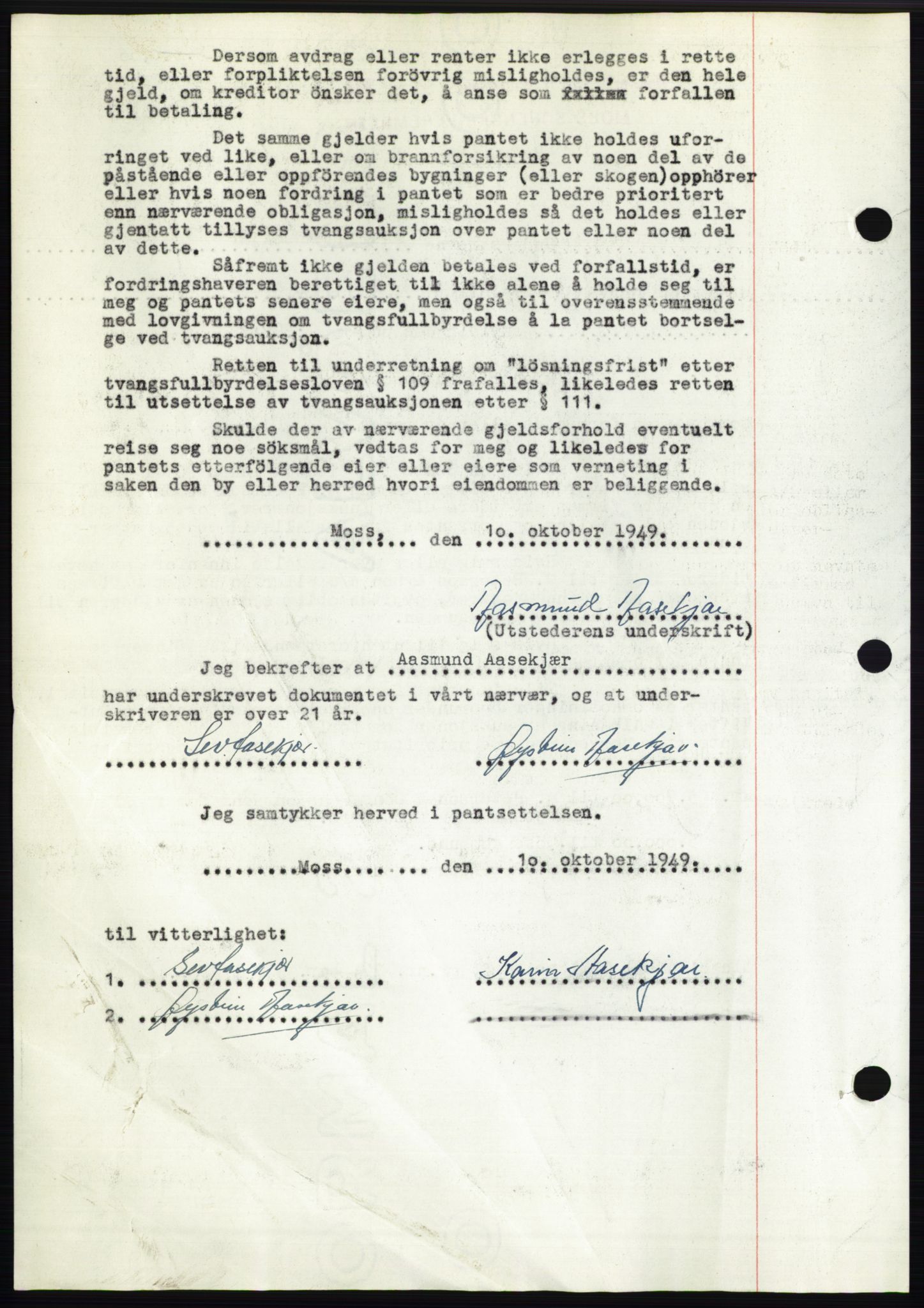Moss sorenskriveri, SAO/A-10168: Pantebok nr. B23, 1949-1950, Dagboknr: 3204/1949