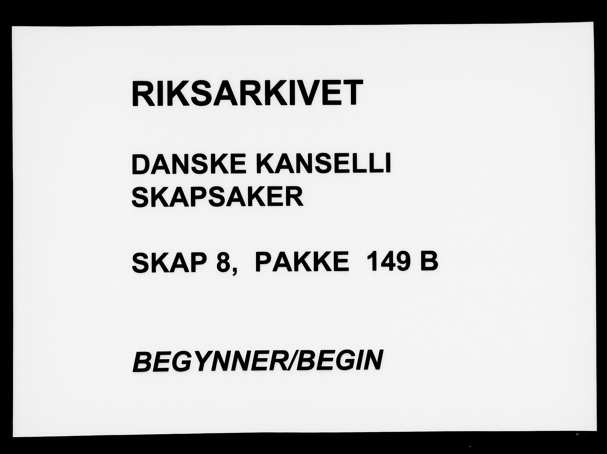 Danske Kanselli, Skapsaker, AV/RA-EA-4061/F/L0006: Skap 8, pakke 119-149B, 1610-1735, s. 281