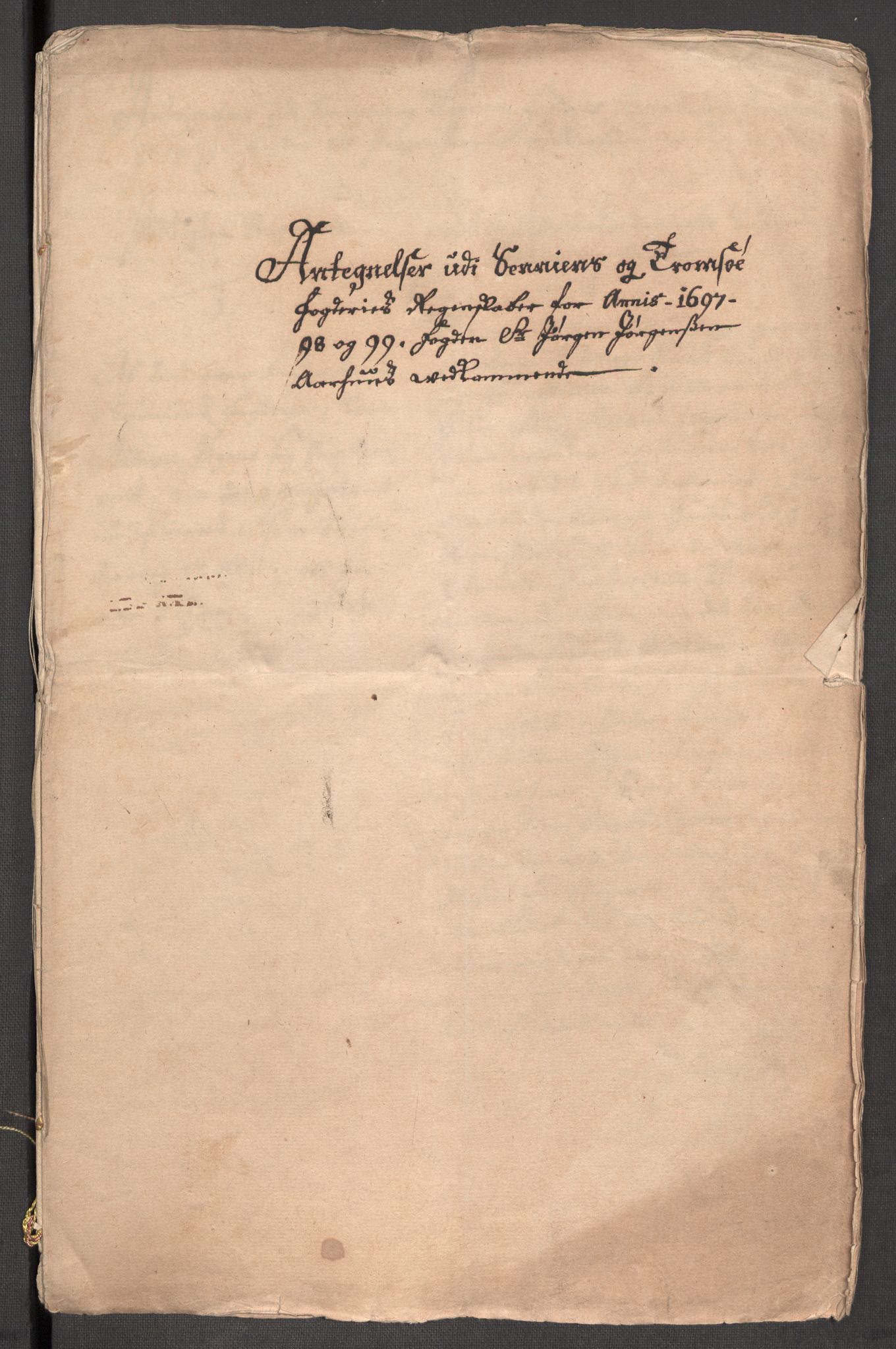 Rentekammeret inntil 1814, Reviderte regnskaper, Fogderegnskap, AV/RA-EA-4092/R68/L4754: Fogderegnskap Senja og Troms, 1697-1699, s. 384