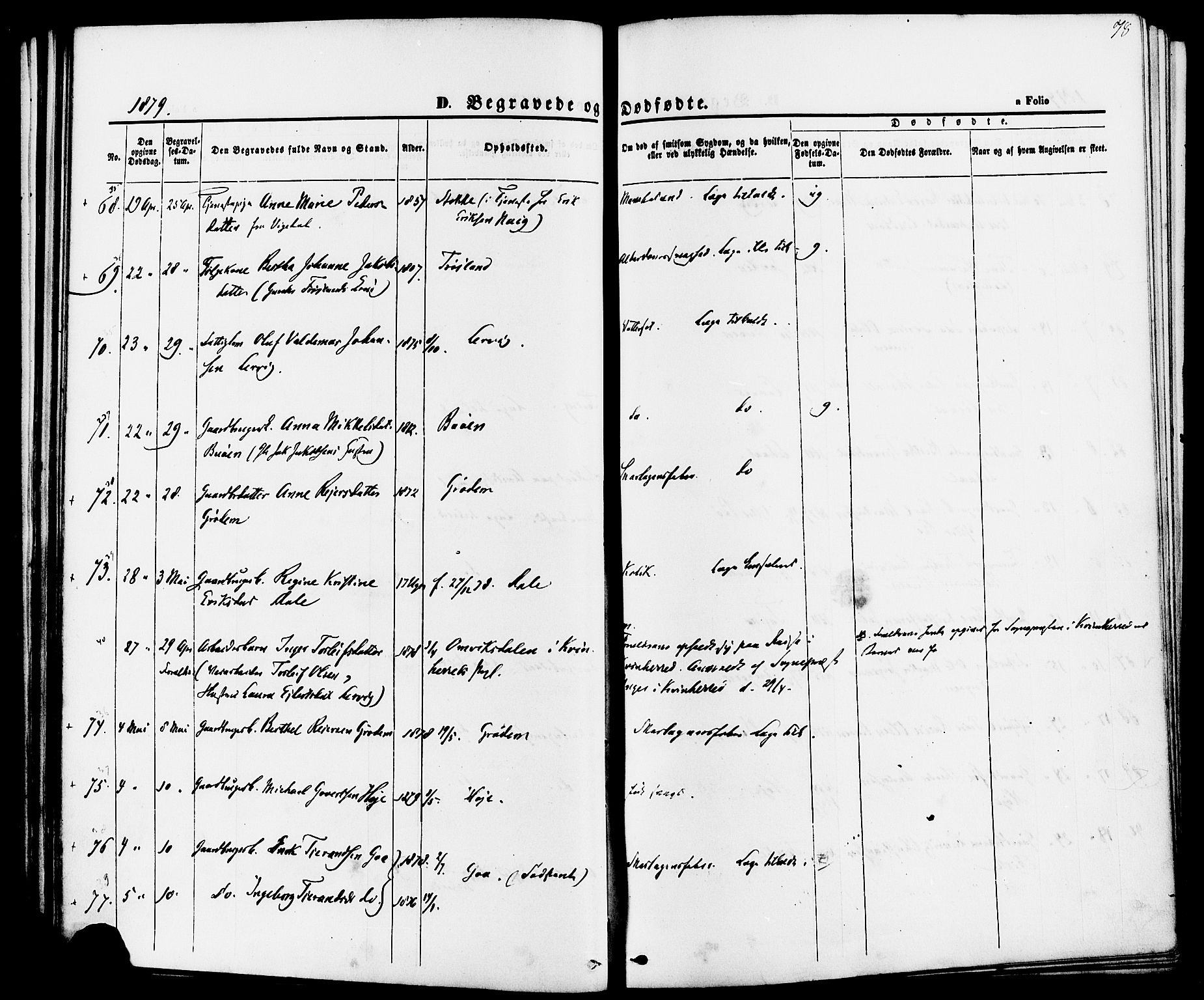 Hetland sokneprestkontor, AV/SAST-A-101826/30/30BA/L0006: Ministerialbok nr. A 6, 1869-1884, s. 78