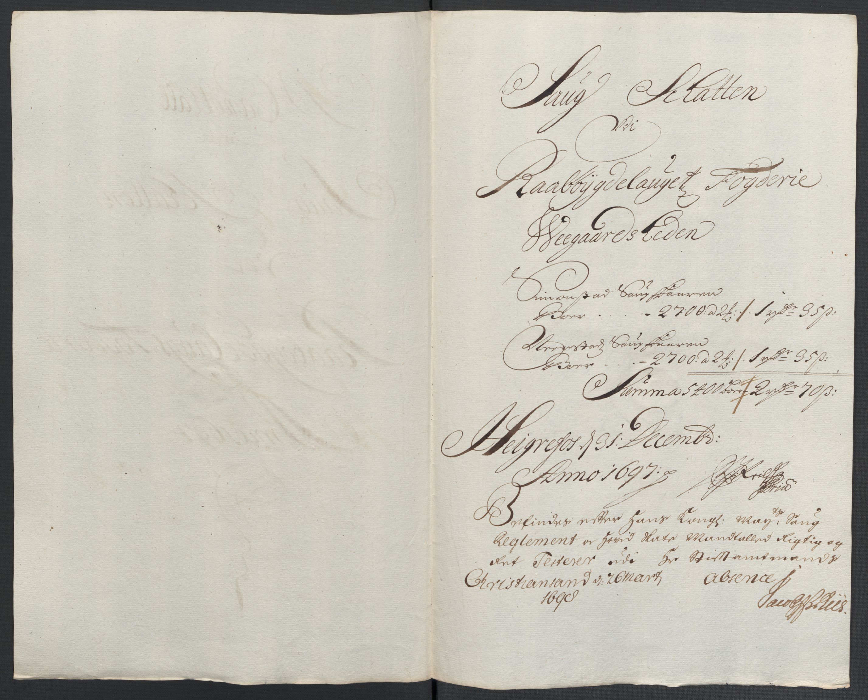 Rentekammeret inntil 1814, Reviderte regnskaper, Fogderegnskap, RA/EA-4092/R40/L2445: Fogderegnskap Råbyggelag, 1697-1699, s. 46