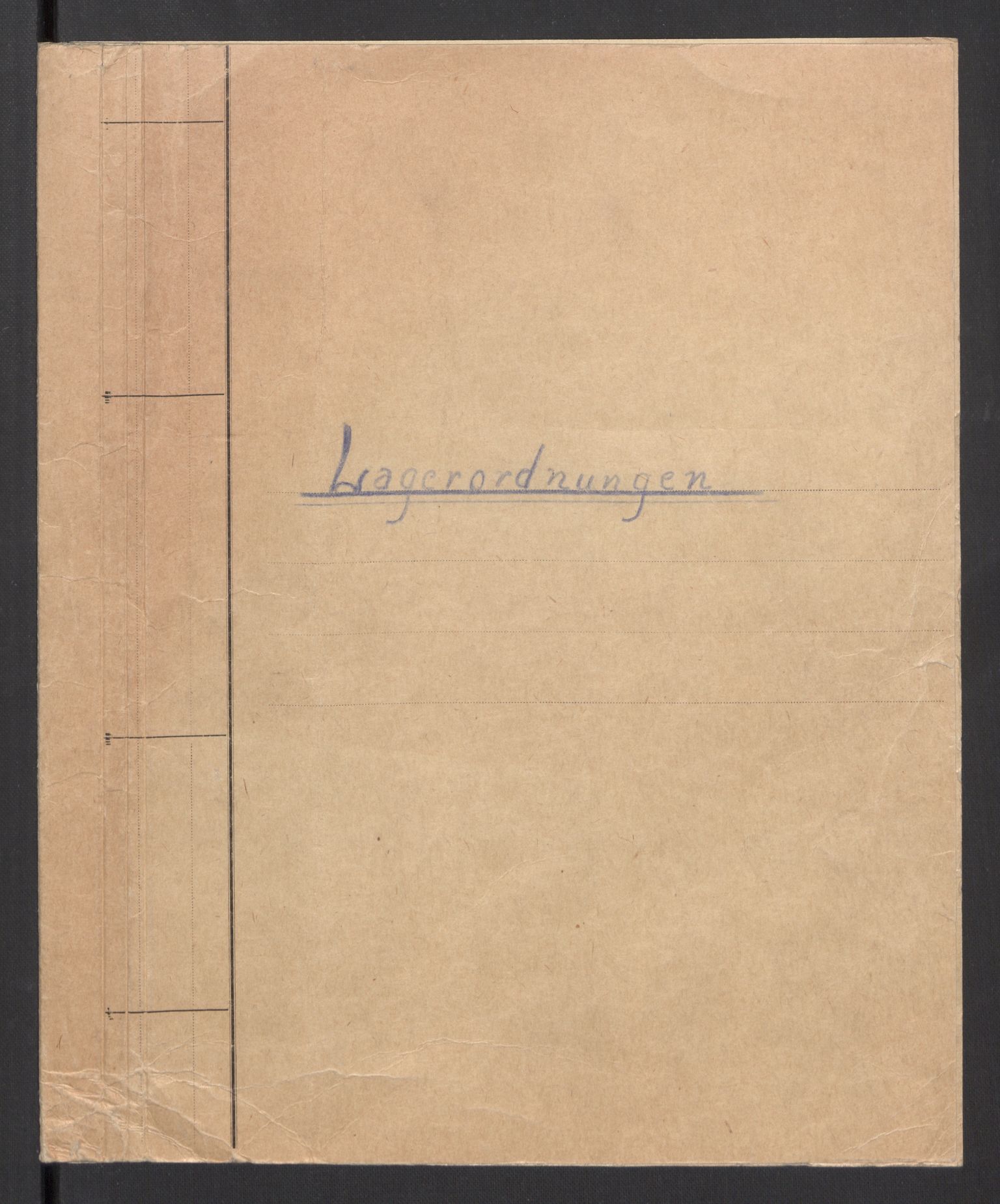 Deutscher Oberbefehlshaber Norwegen (DOBN), AV/RA-RAFA-2197/D/Dja/L0070/0001: DBO Abt. 1a / Lagerordnungen, 1946