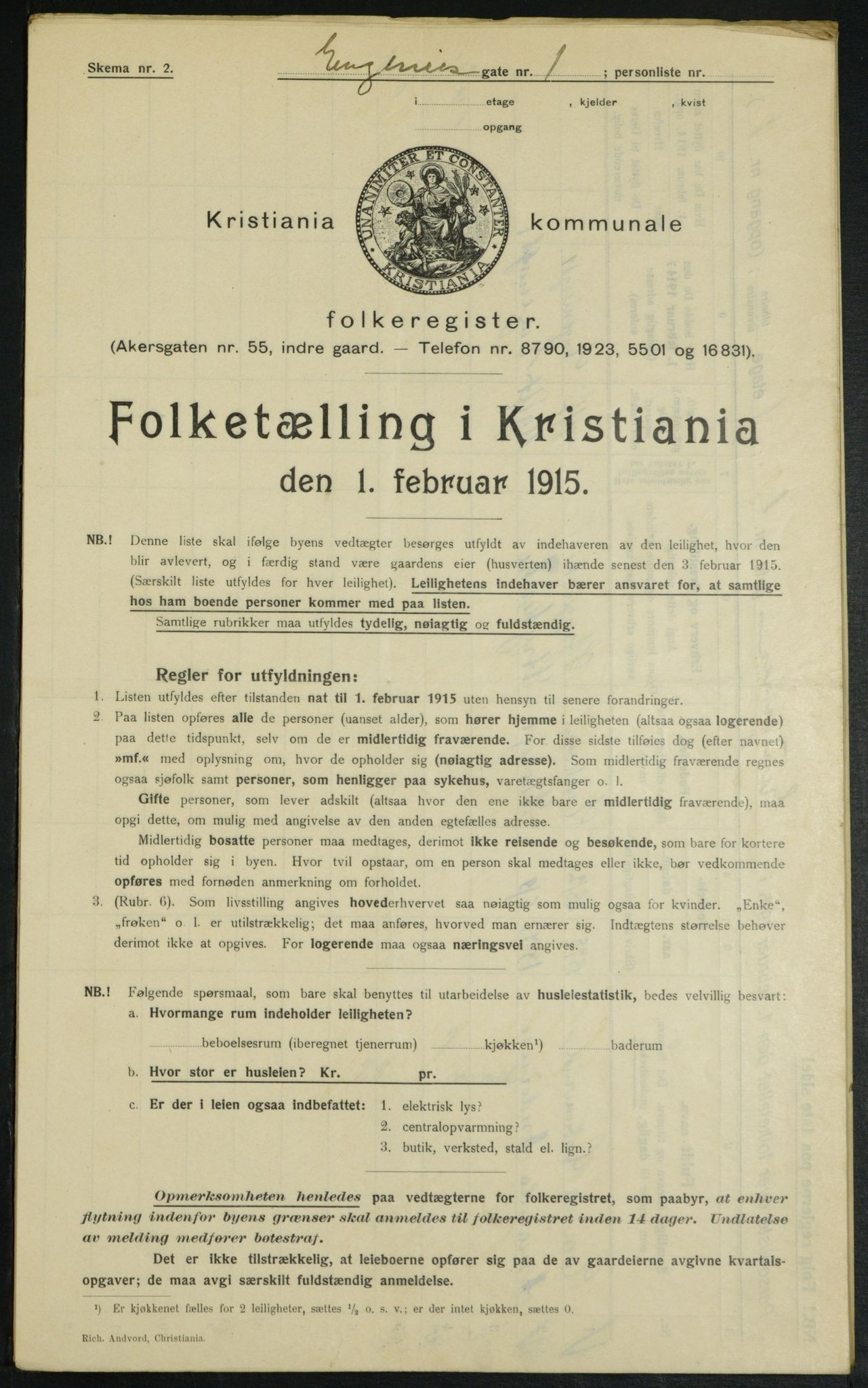 OBA, Kommunal folketelling 1.2.1915 for Kristiania, 1915, s. 22192