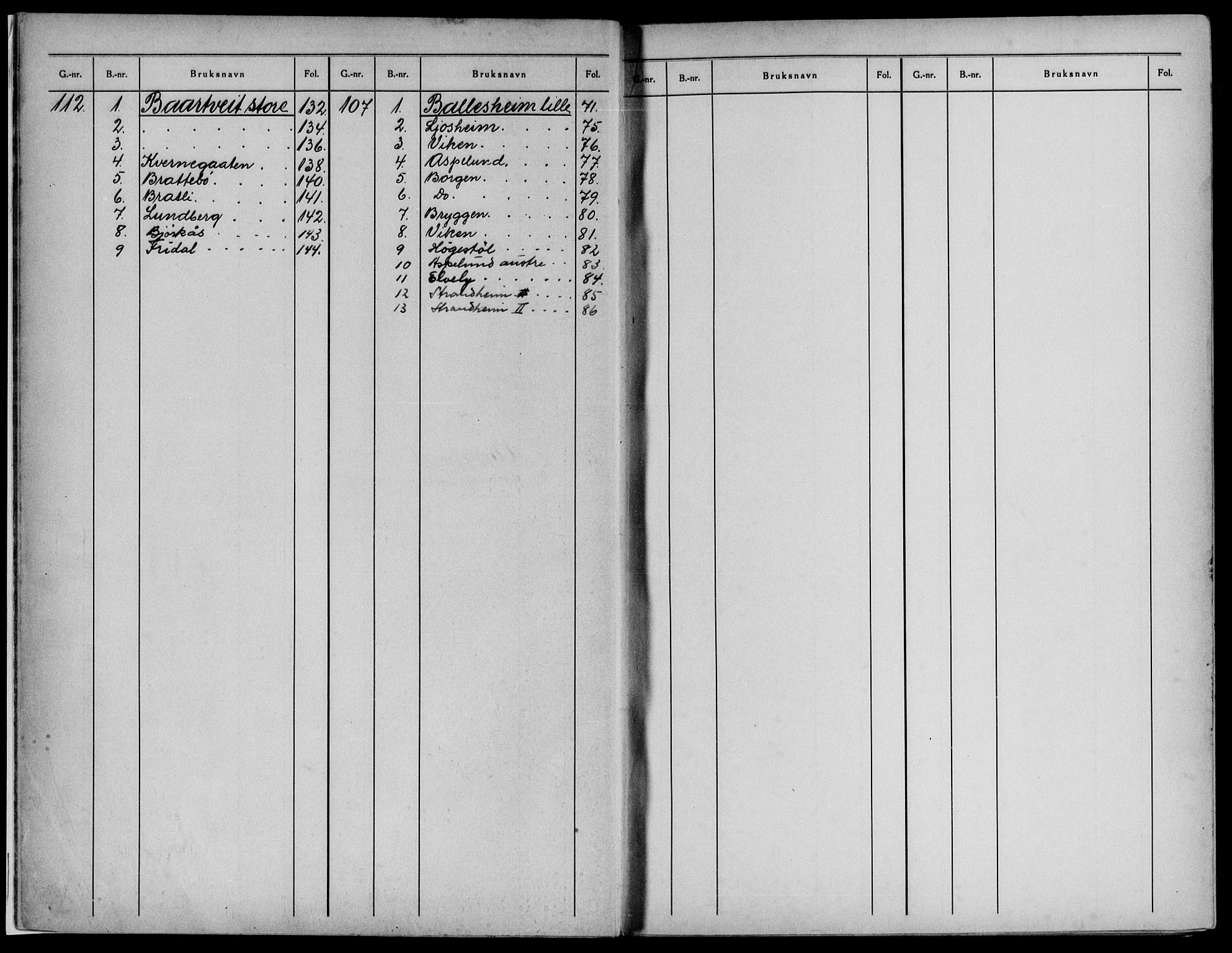 Midhordland sorenskriveri, SAB/A-3001/1/G/Ga/Gab/L0010a: Panteregister nr. II.A.b.10a