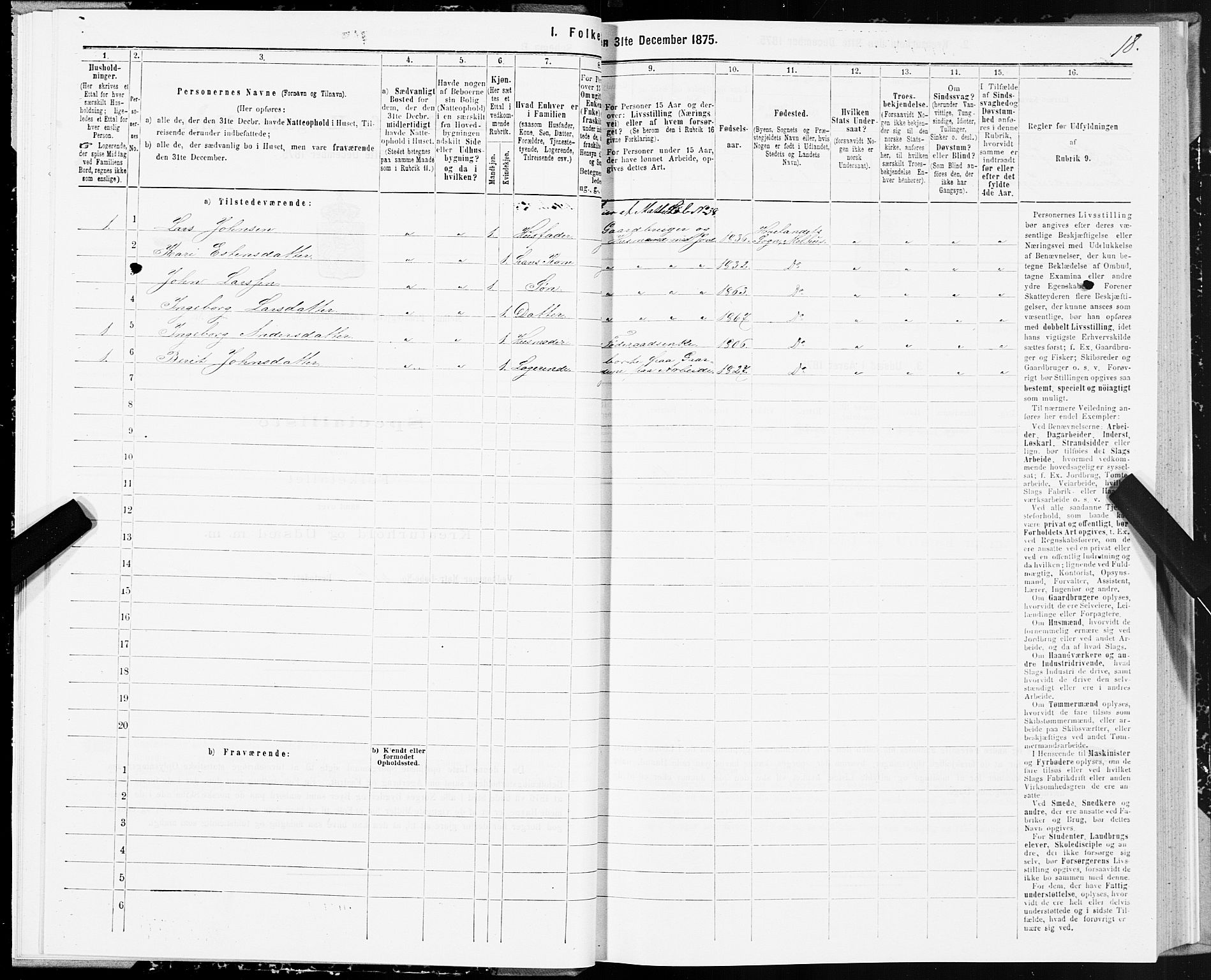 SAT, Folketelling 1875 for 1653P Melhus prestegjeld, 1875, s. 7018