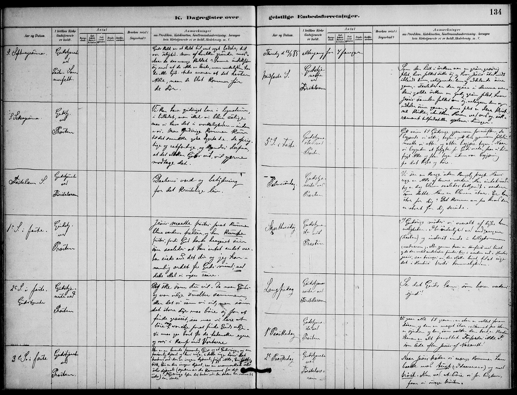 Botsfengslet prestekontor kirkebøker, AV/SAO-A-11688a: Ministerialbok nr. 2, 1881-1914, s. 134