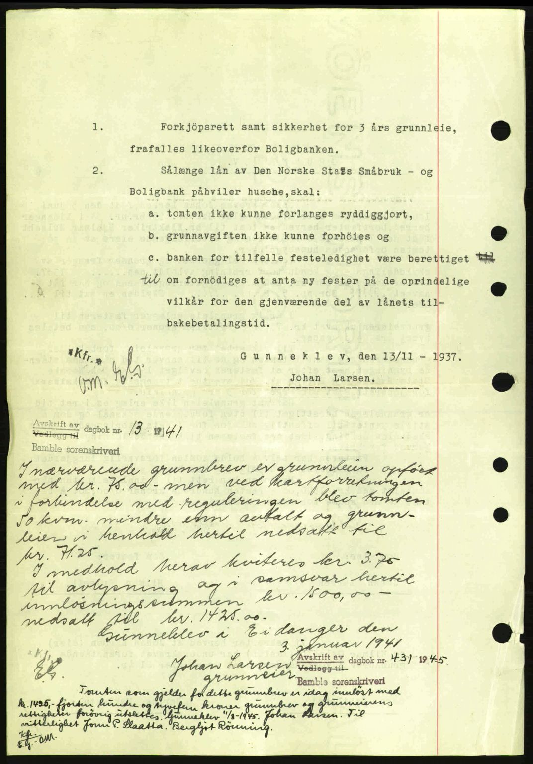 Bamble sorenskriveri, AV/SAKO-A-214/G/Ga/Gag/L0002: Pantebok nr. A-2, 1937-1938, Dagboknr: 156/1938