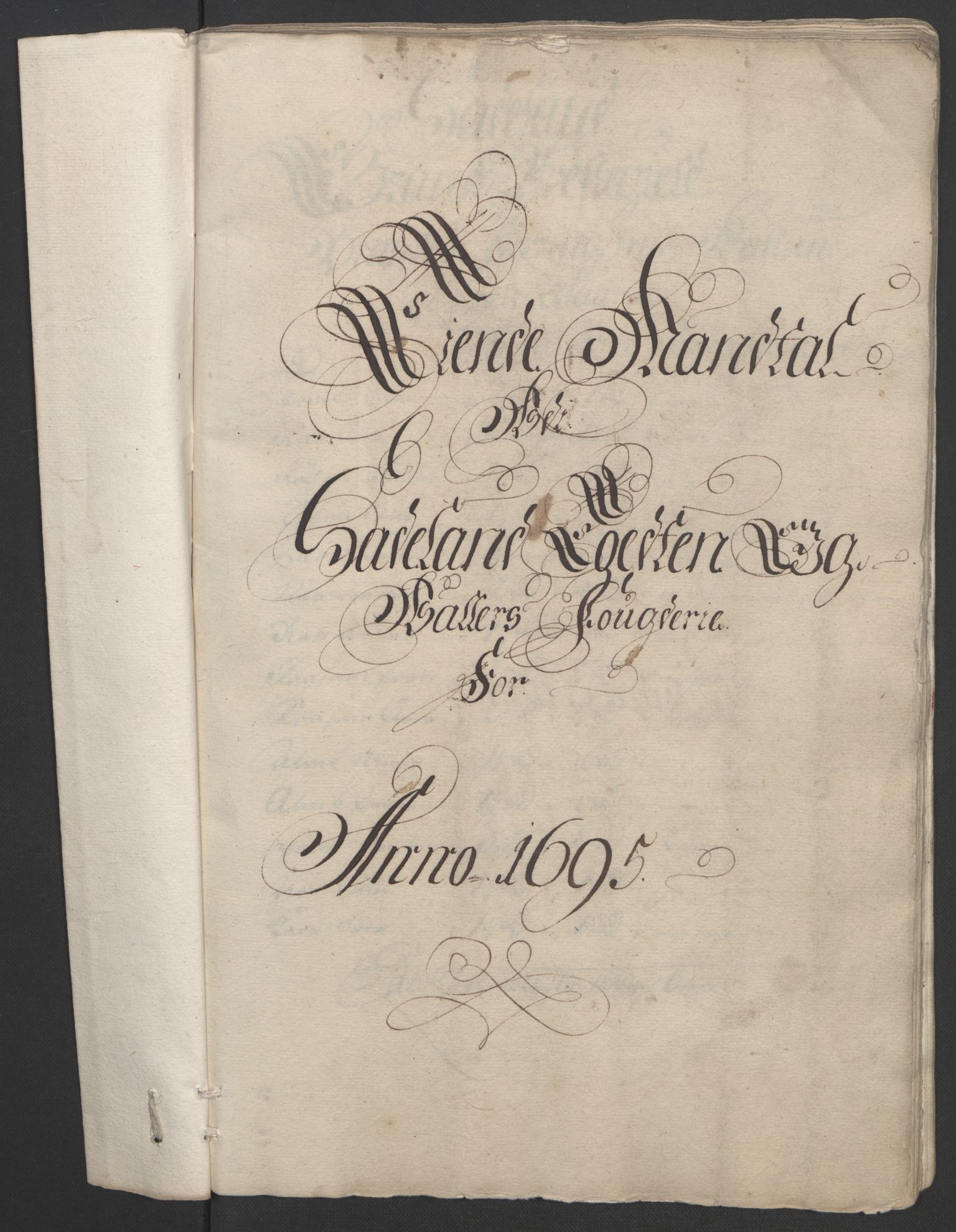 Rentekammeret inntil 1814, Reviderte regnskaper, Fogderegnskap, RA/EA-4092/R18/L1293: Fogderegnskap Hadeland, Toten og Valdres, 1695, s. 17