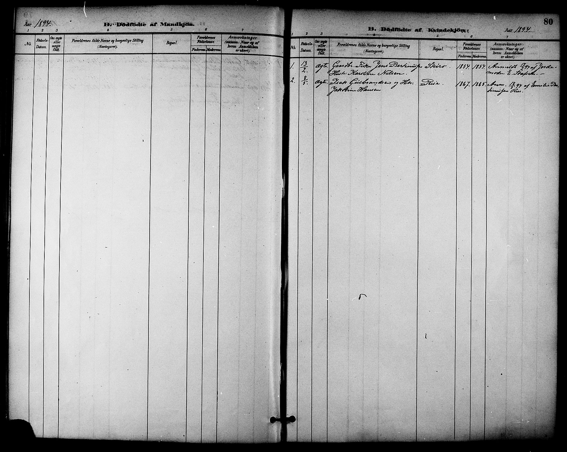 Ministerialprotokoller, klokkerbøker og fødselsregistre - Nordland, SAT/A-1459/895/L1371: Ministerialbok nr. 895A06, 1885-1894, s. 80