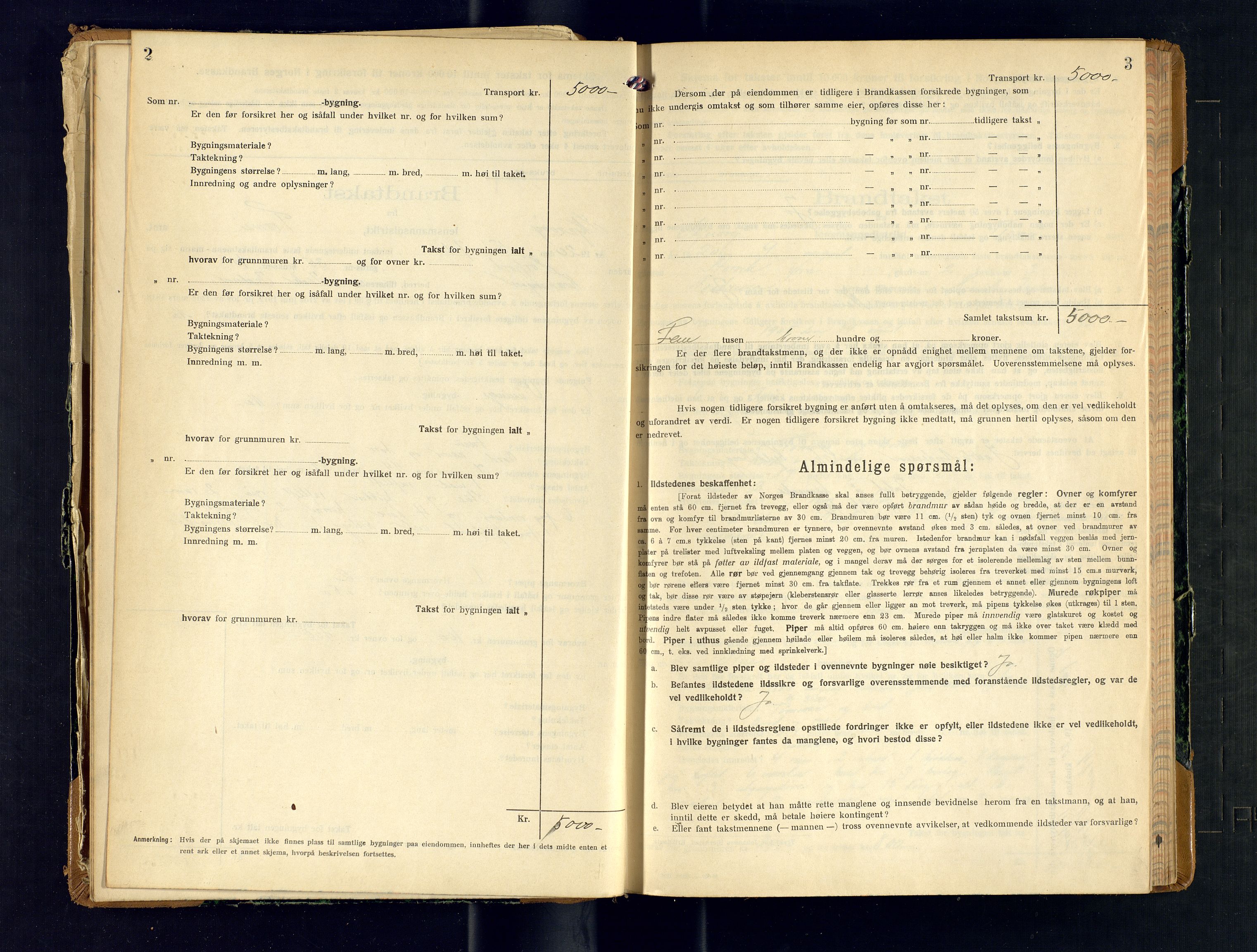Skjervøy lensmannskontor, AV/SATØ-SATØ-63/F/Fu/Fub/L0255: Branntakstprotokoll (S), 1920-1922, s. 2-3
