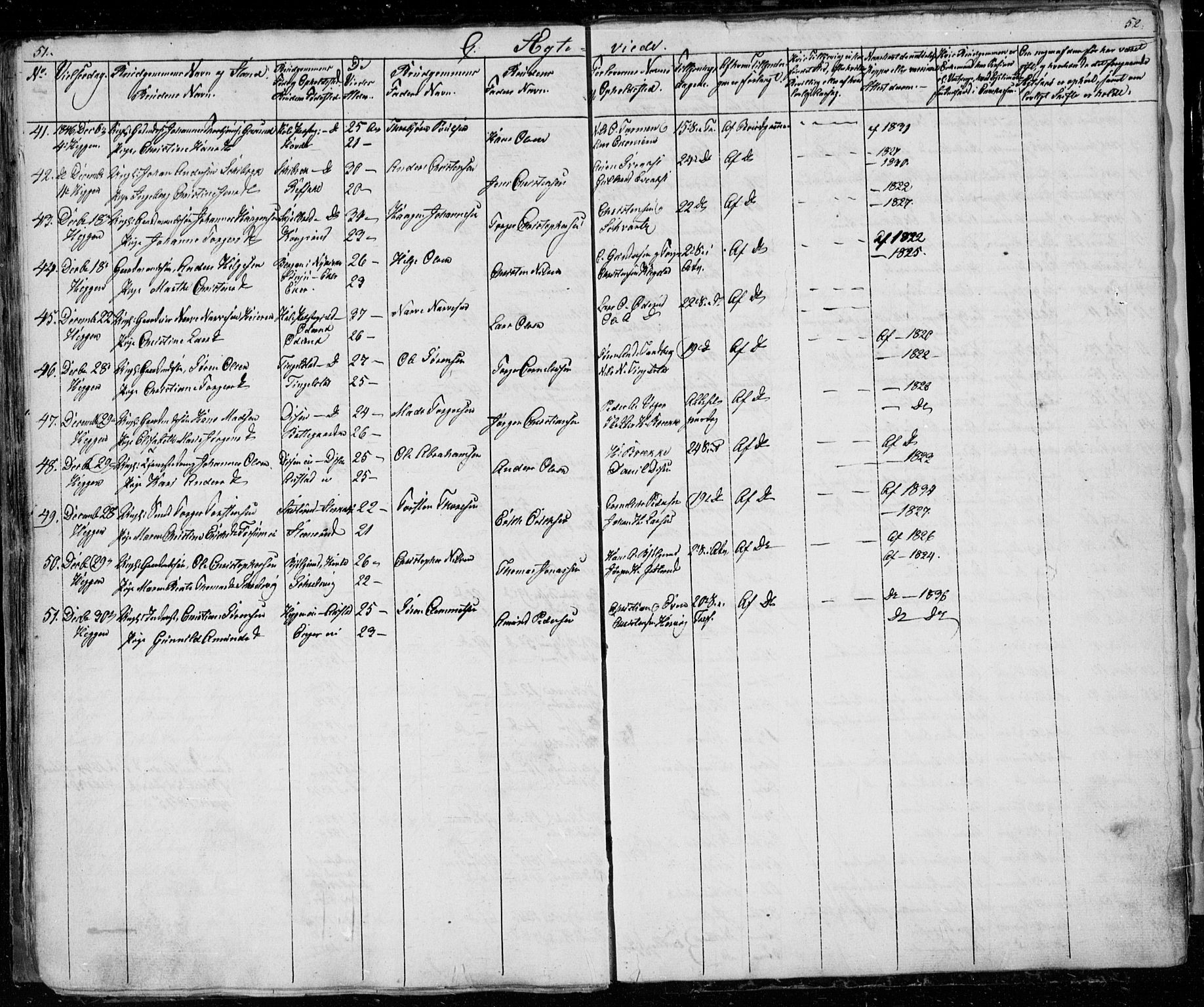 Modum kirkebøker, AV/SAKO-A-234/G/Ga/L0004: Klokkerbok nr. I 4, 1843-1846, s. 51-52