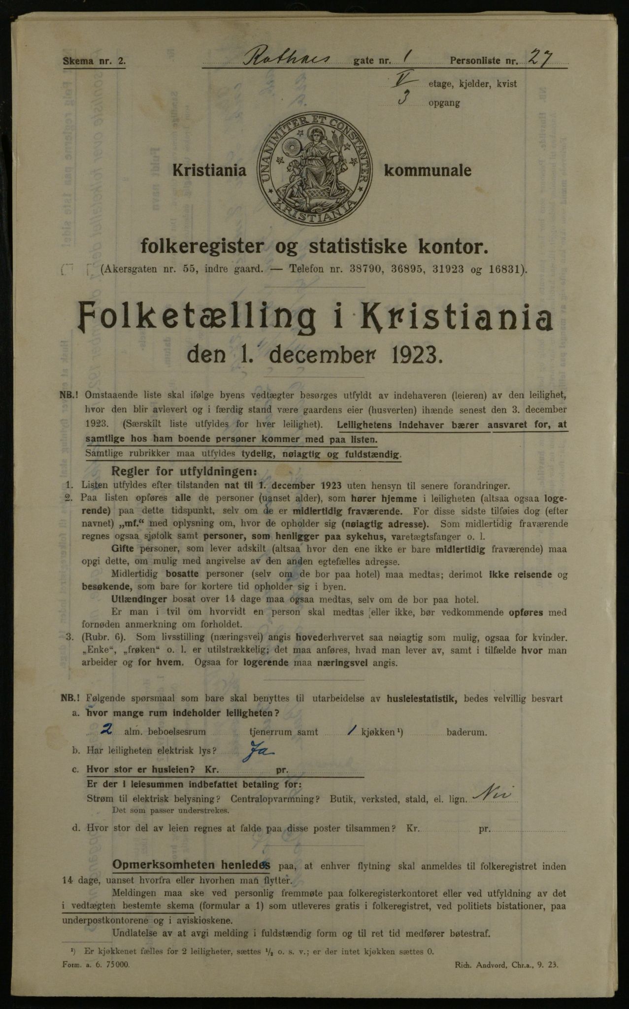 OBA, Kommunal folketelling 1.12.1923 for Kristiania, 1923, s. 90573