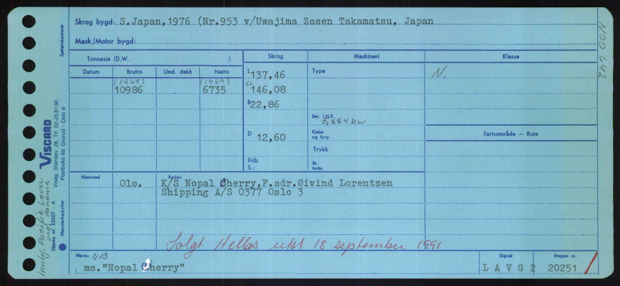 Sjøfartsdirektoratet med forløpere, Skipsmålingen, RA/S-1627/H/Hd/L0026: Fartøy, N-Norhol, s. 275