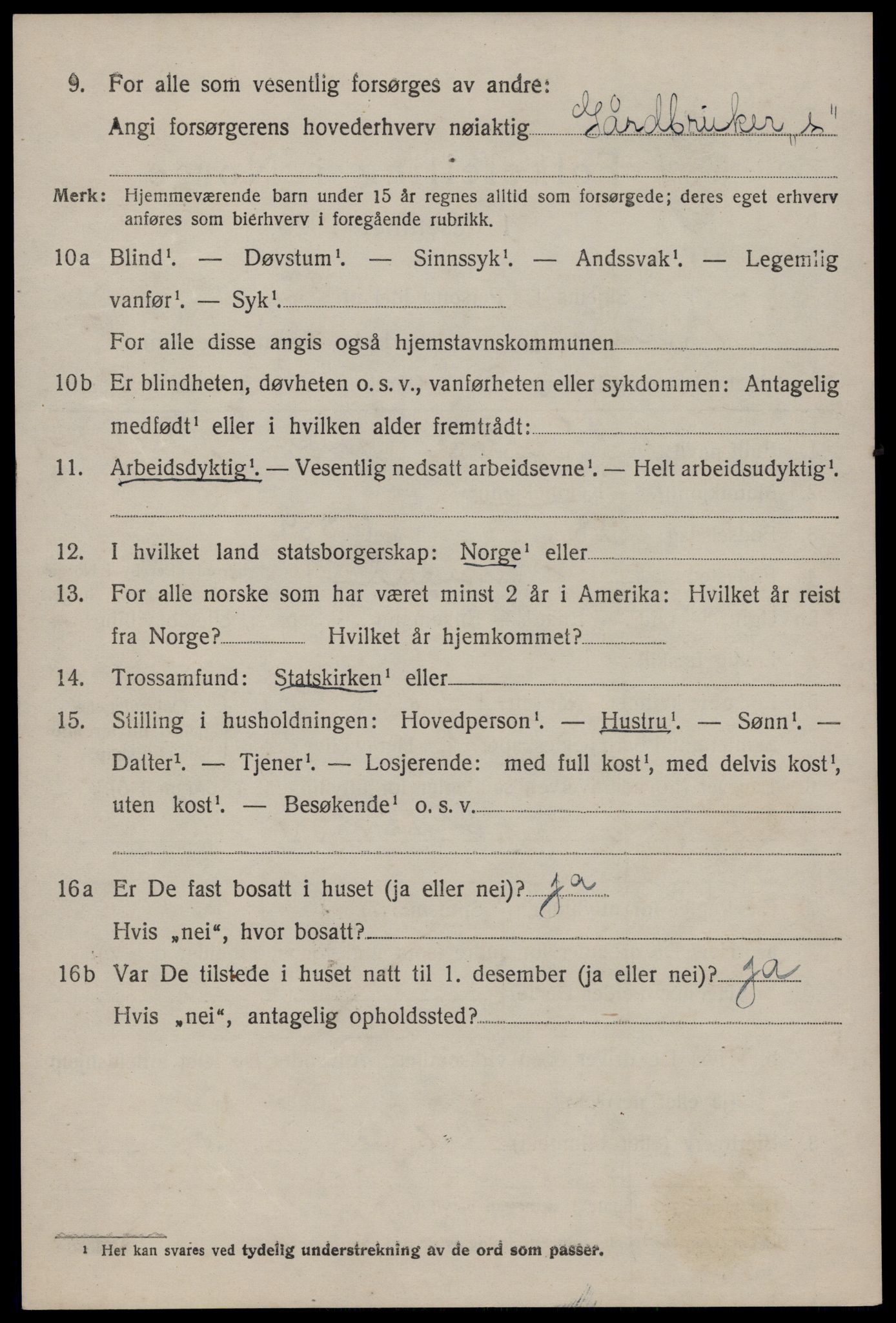 SAKO, Folketelling 1920 for 0830 Nissedal herred, 1920, s. 2054