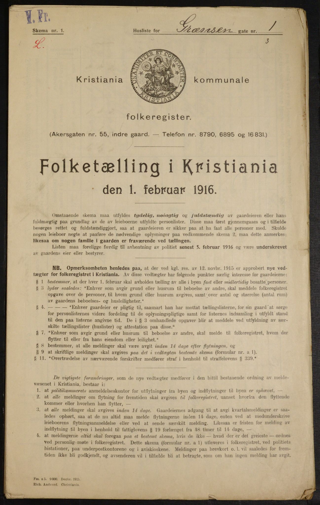 OBA, Kommunal folketelling 1.2.1916 for Kristiania, 1916, s. 30263